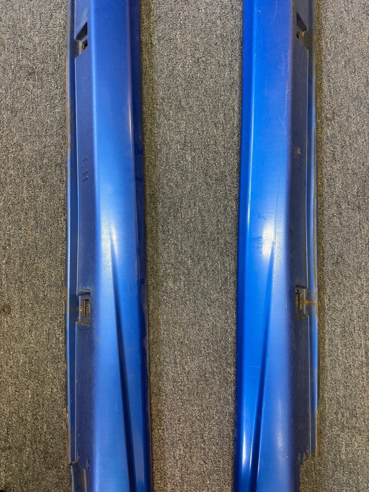2002-2007 Subaru WRX STi WRB World Rally Blue OEM Side Skirts Pair (Strut Wall) - Image 3