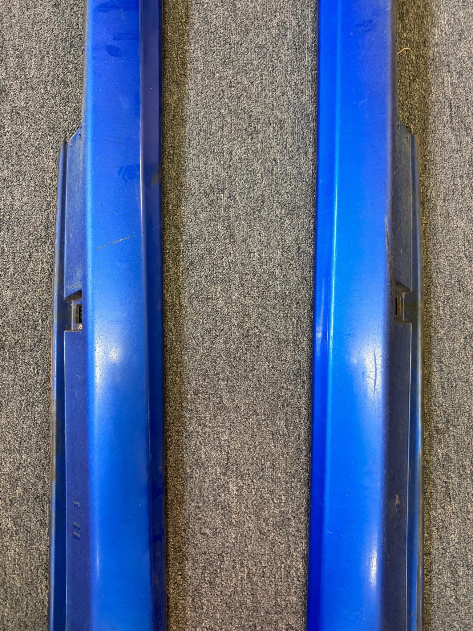 2002-2007 Subaru WRX STi WRB World Rally Blue OEM Side Skirts Pair (Strut Wall) - Image 4