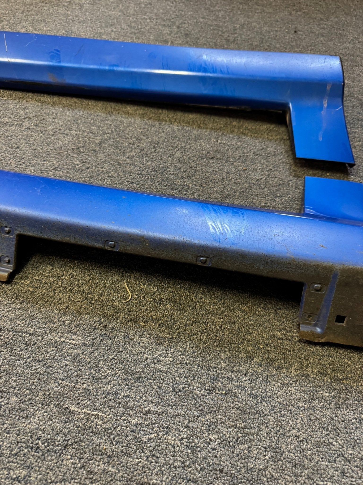 2002-2007 Subaru WRX STi WRB World Rally Blue OEM Side Skirts Pair (Strut Wall) - Image 7
