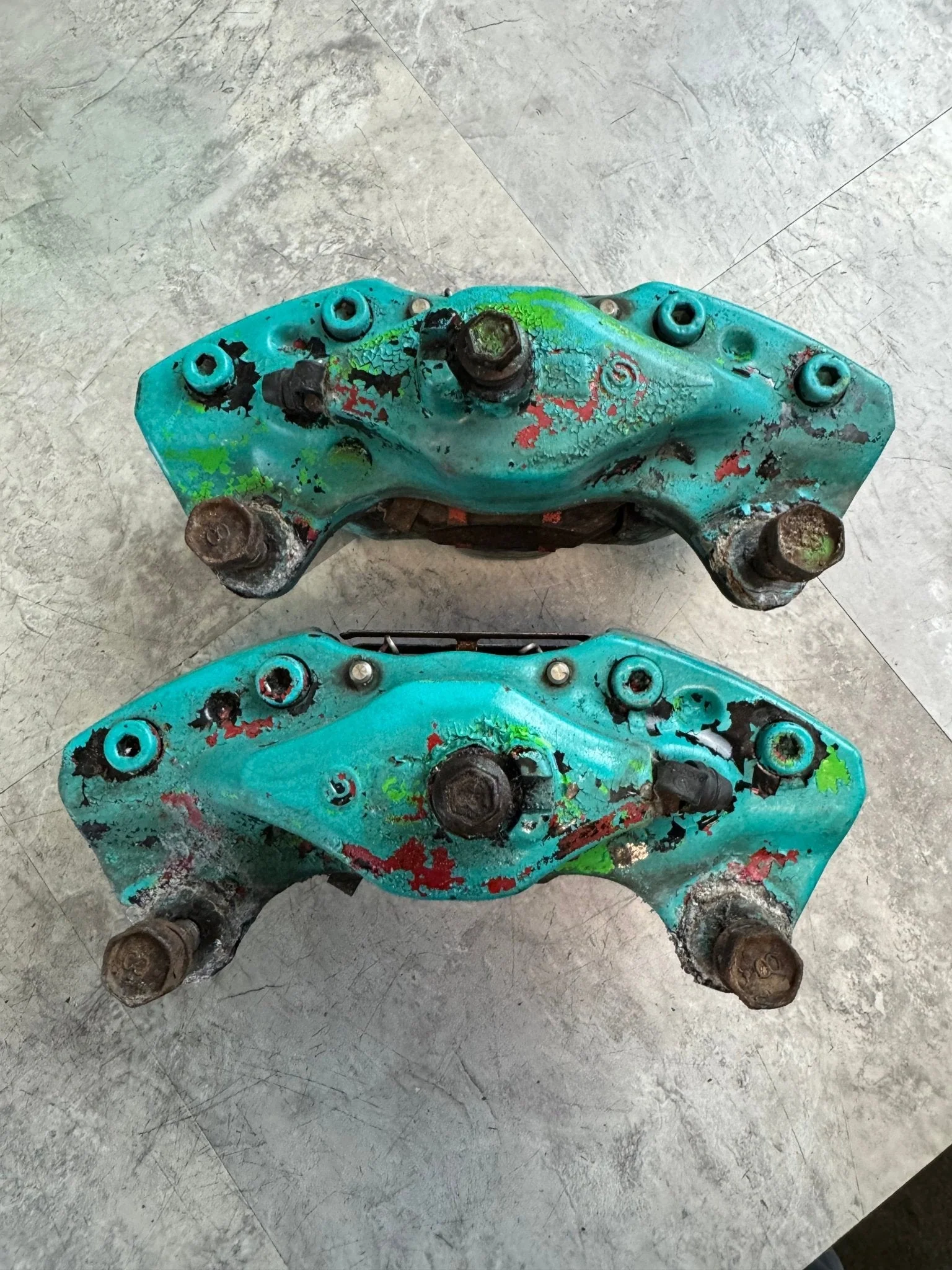 2008-2017 Subaru STi OEM Rear Brembo Brake Caliper Set Kit P4 - Image 5