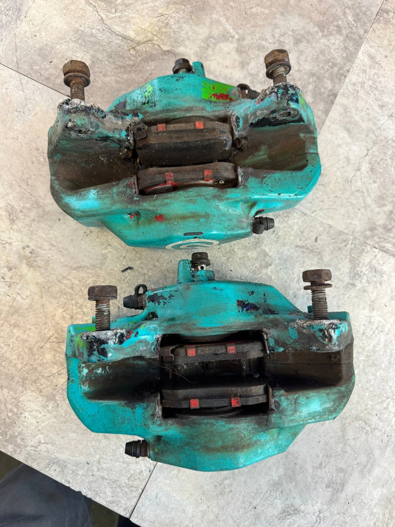 2008-2017 Subaru STi OEM Rear Brembo Brake Caliper Set Kit P4 - Image 8
