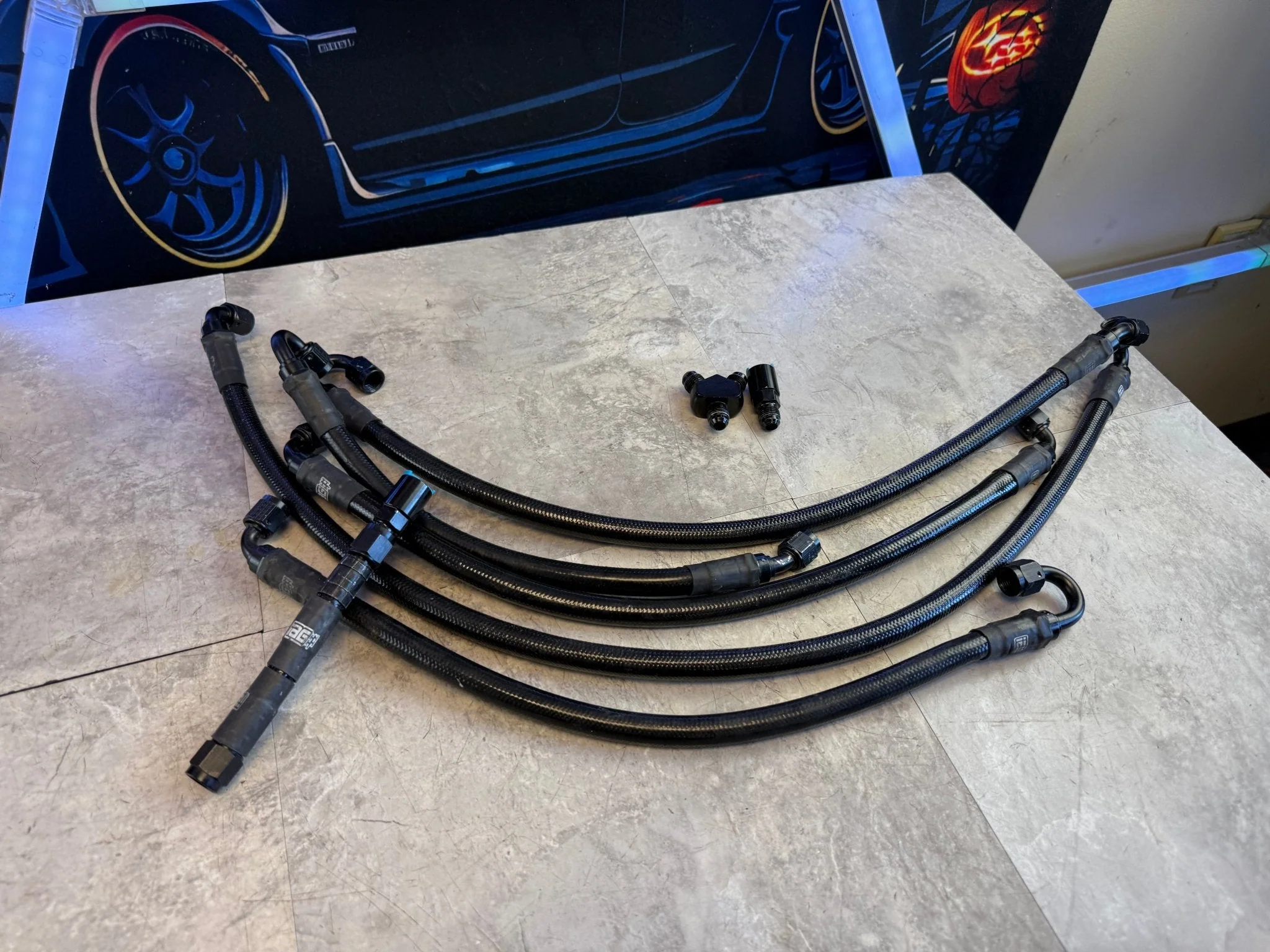 IAG 2008-2021 Subaru WRX STi ( like Cobb Tuning ) PTFE Braided Fuel Lines Kit