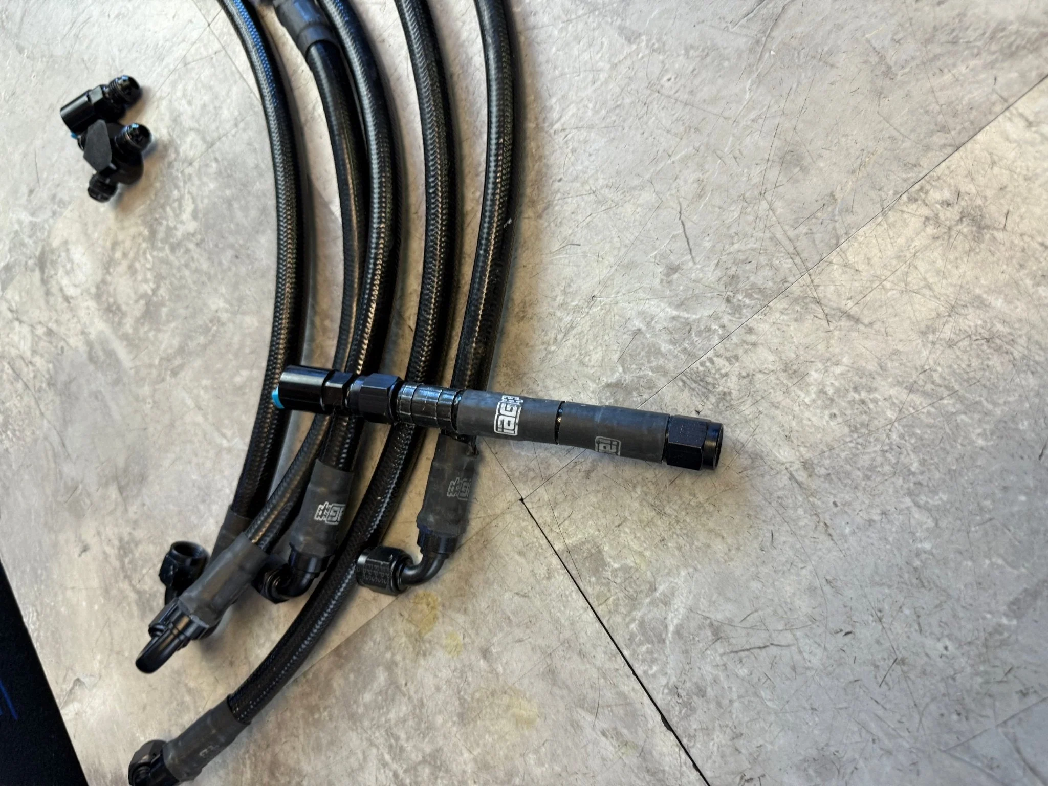 IAG 2008-2021 Subaru WRX STi ( like Cobb Tuning ) PTFE Braided Fuel Lines Kit - Image 4