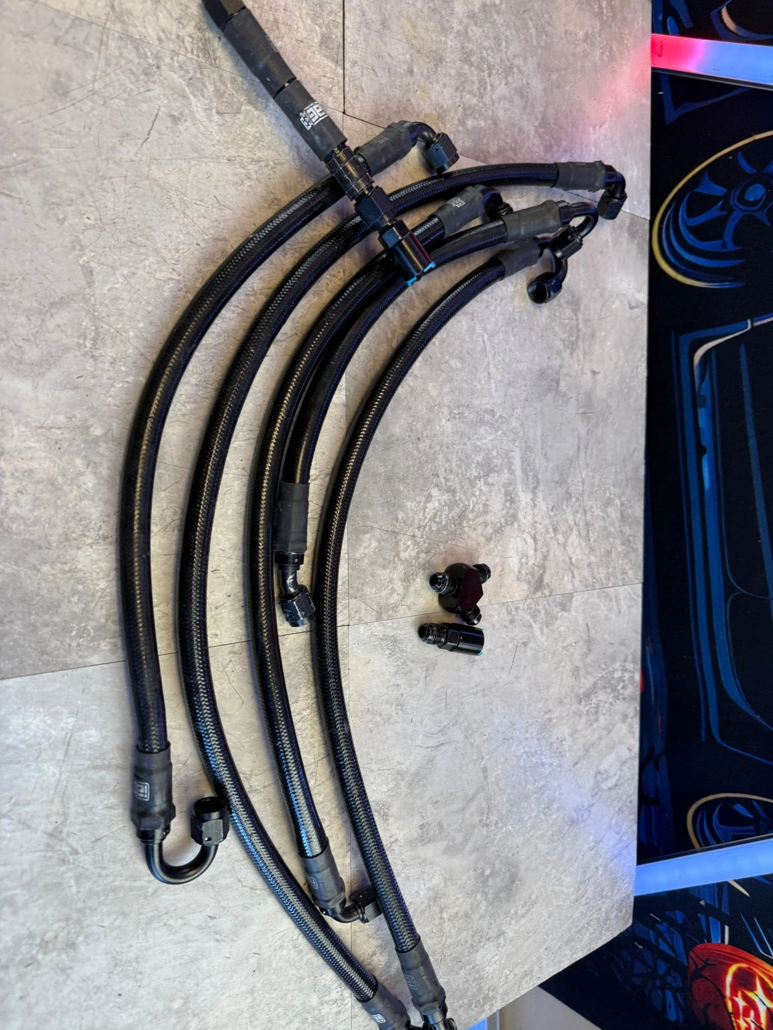IAG 2008-2021 Subaru WRX STi ( like Cobb Tuning ) PTFE Braided Fuel Lines Kit - Image 5