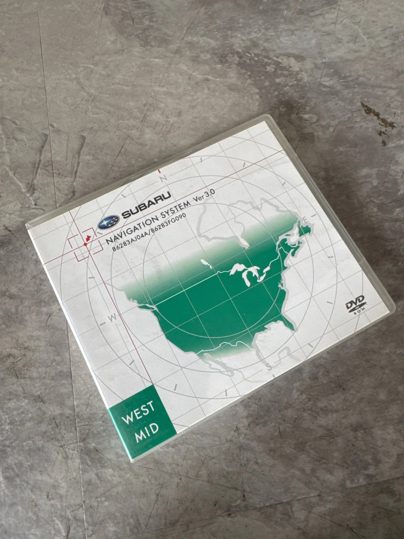 2009-2011 Subaru Forester Impreza Legacy Outback Navigation DVD MID WEST Coast U.S Map & Canada G2