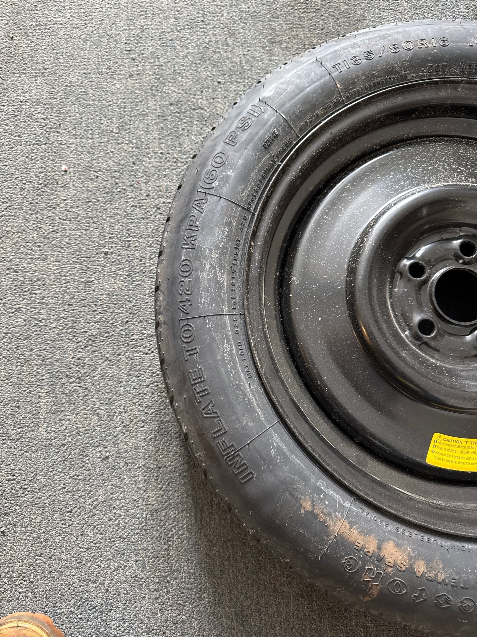 2010-2014 SUBARU LEGACY 16 Emergency Temporary 16x4 Spare Tire T135/80R16 I1 - Image 2
