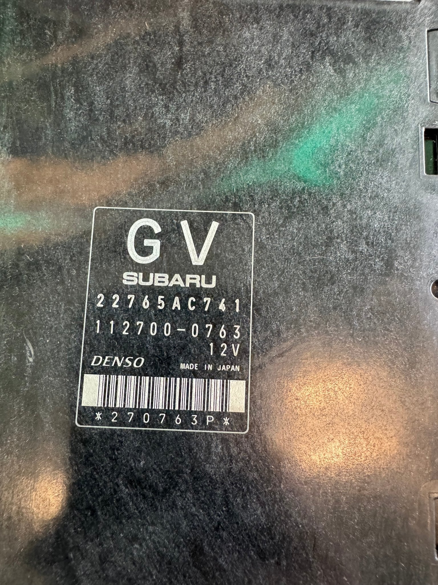 2012 Subaru Impreza WRX STi Engine Control Module Unit ECU 22765AC741 Y3 - Image 2