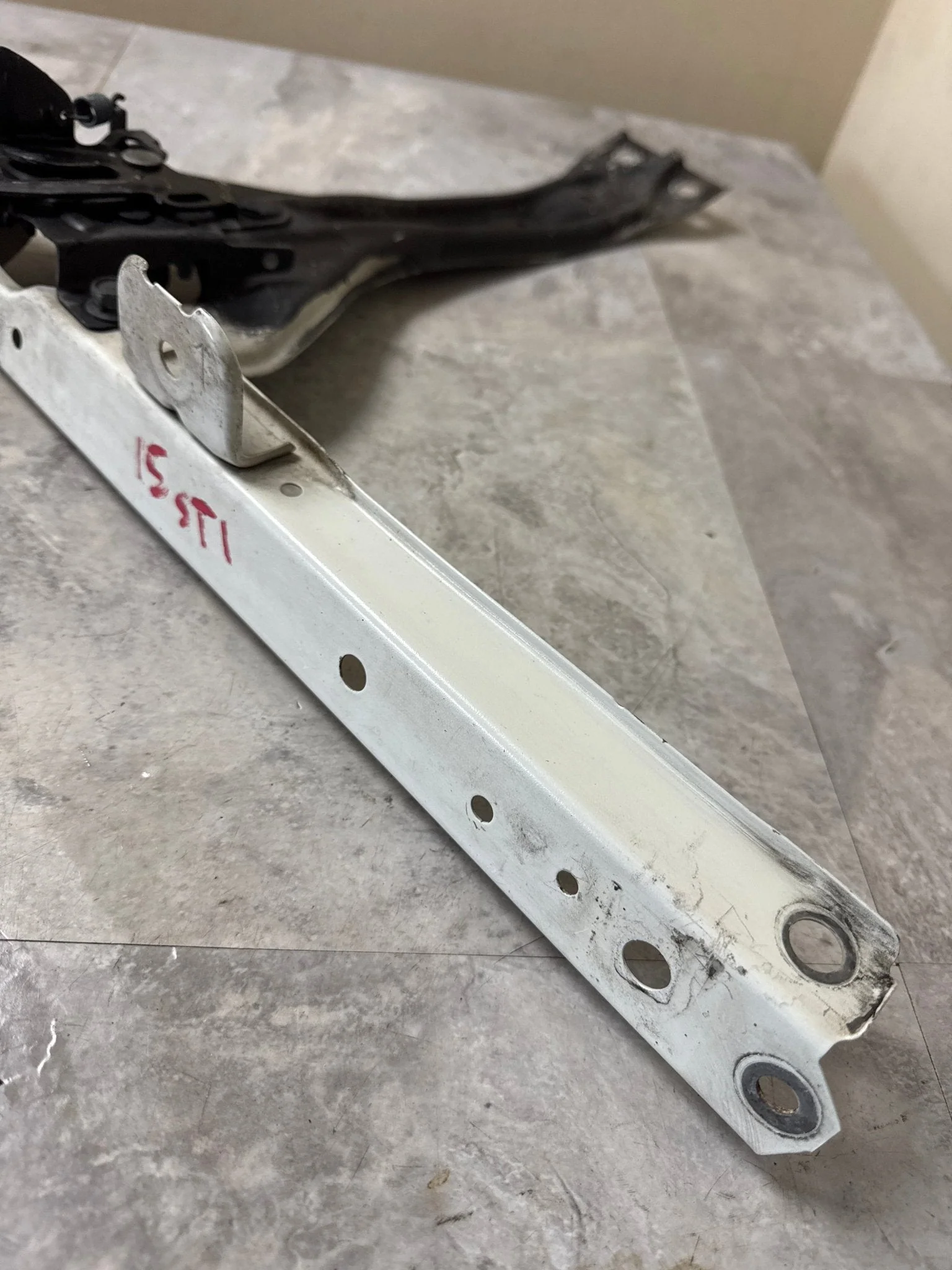 2015-2018 Subaru WRX STi Radiator Core Upper Center Tie Bar & Lock Support w/ Hood Latch R1 - Image 6