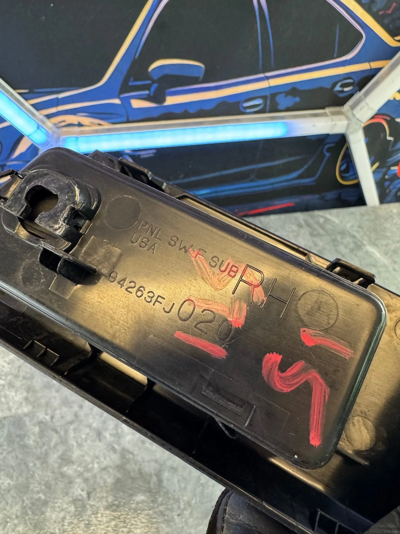 2015-2019 Subaru WRX STi OEM Window Lock Switch Trim Front RH Passenger E2 - Image 3