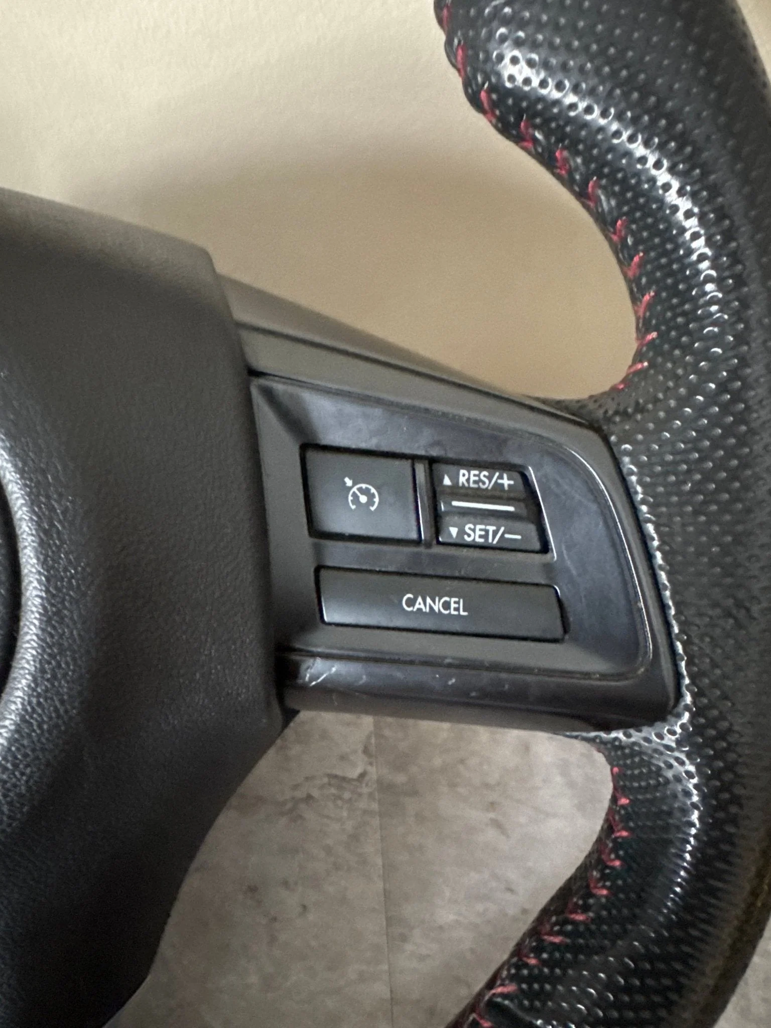 2015-2020 Subaru WRX STi Black Leather Steering Wheel Trim K2 - Image 3
