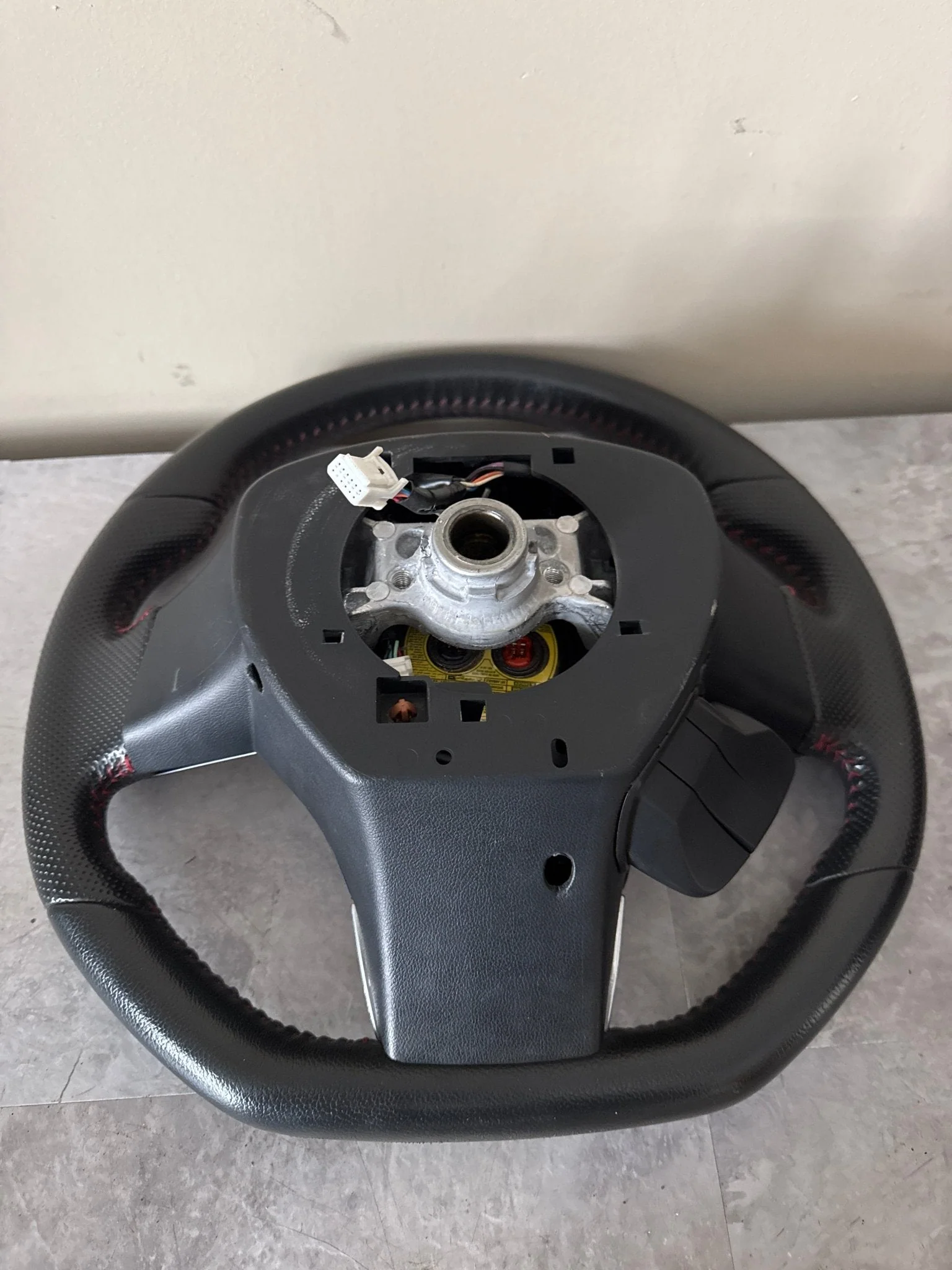 2015-2020 Subaru WRX STi Black Leather Steering Wheel Trim K2 - Image 5