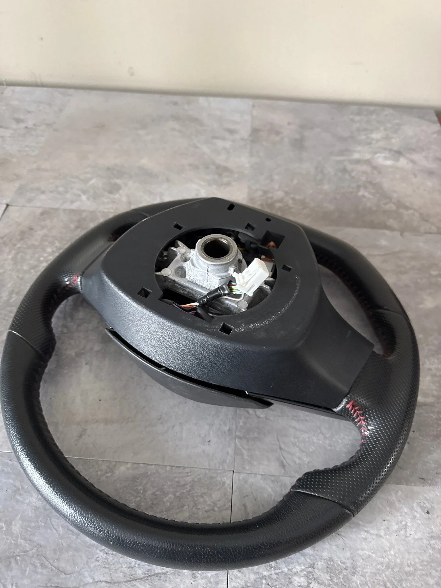 2015-2020 Subaru WRX STi Black Leather Steering Wheel Trim K2 - Image 6