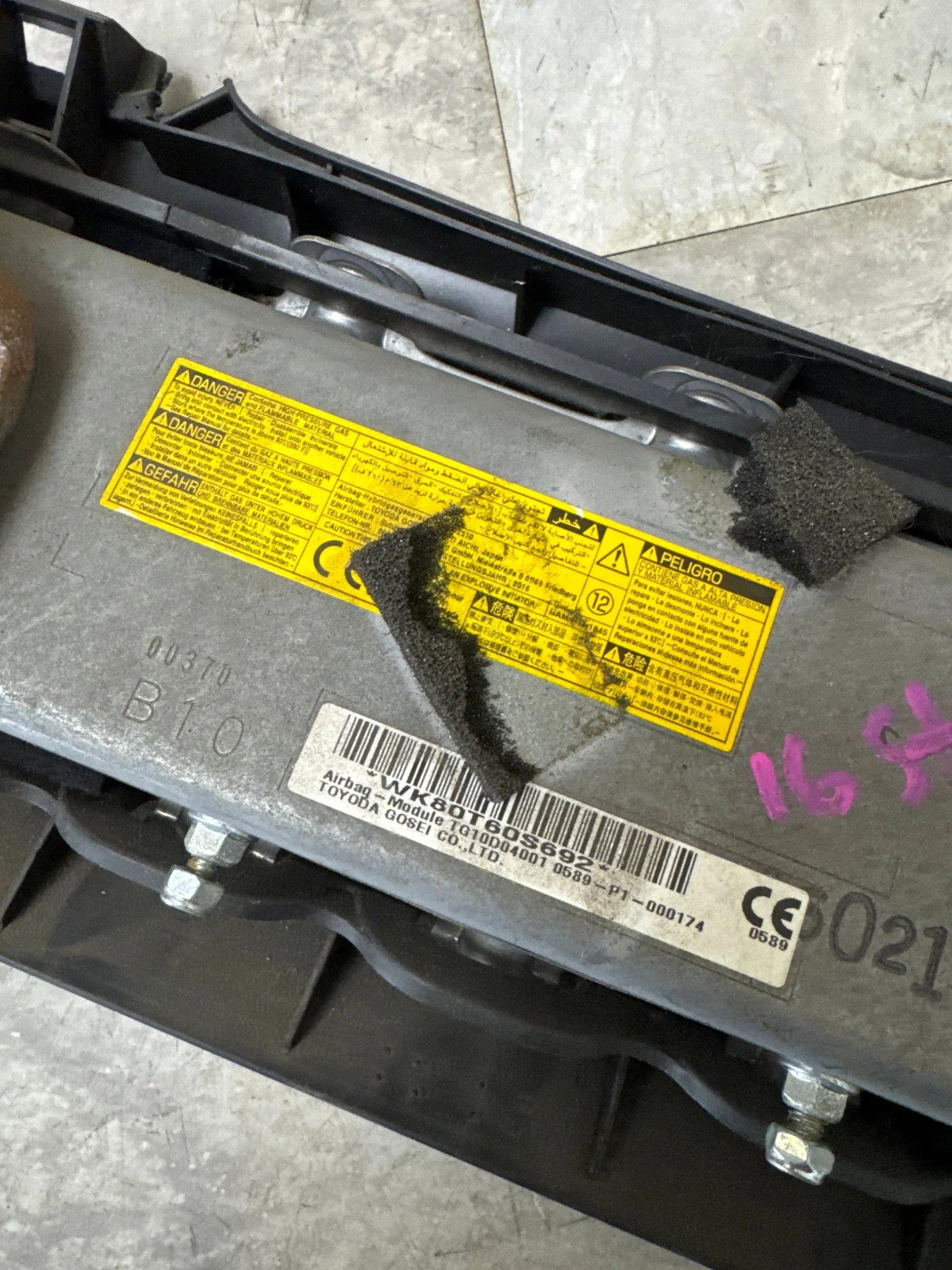 2015-2021 Subaru Impreza WRX STi OEM LH Driver Side Knee Air Bag - Image 3