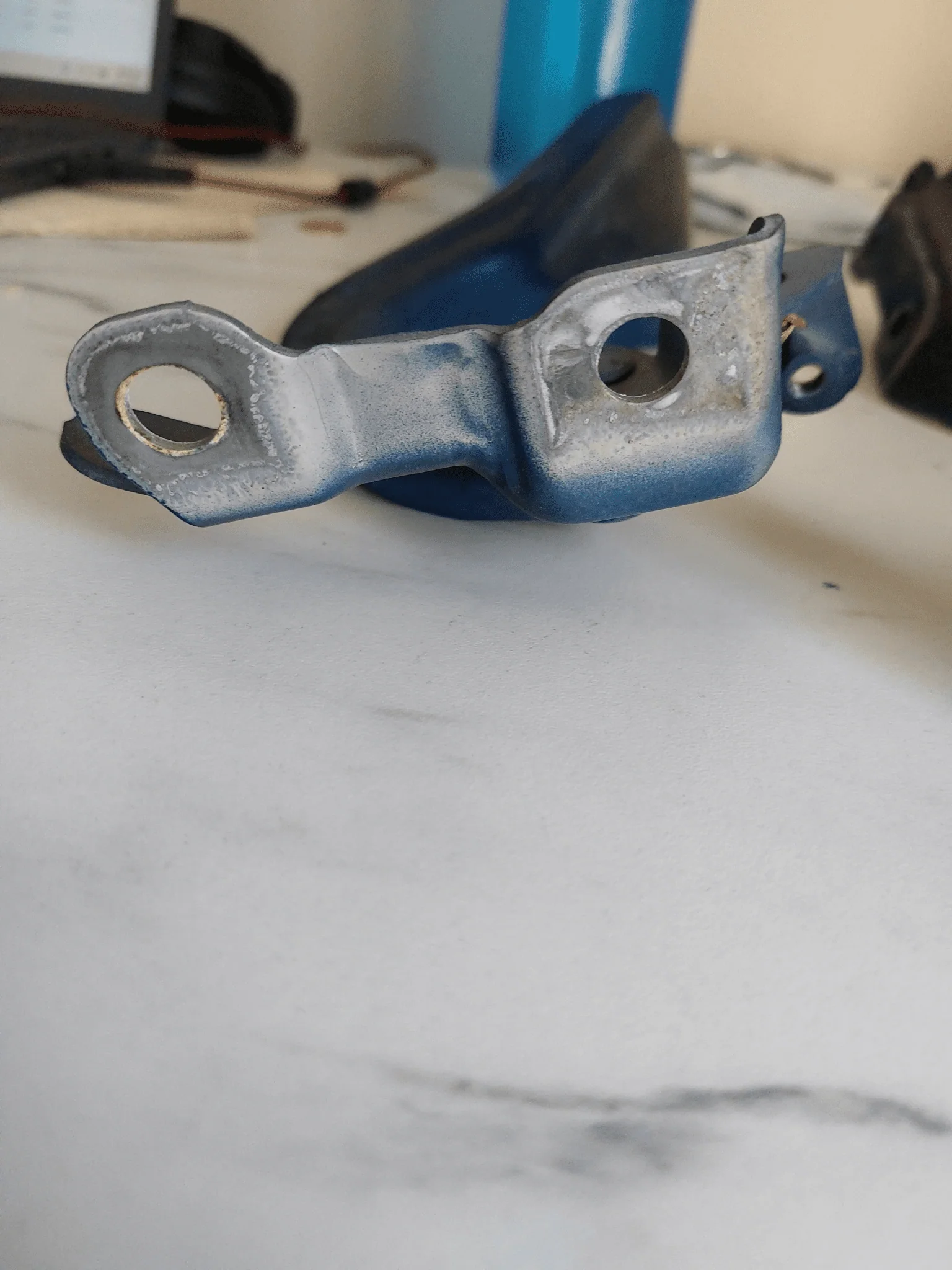 2015-2021 Subaru STi OEM Hood Hinges LH RH Pair Blue J4 - Image 6