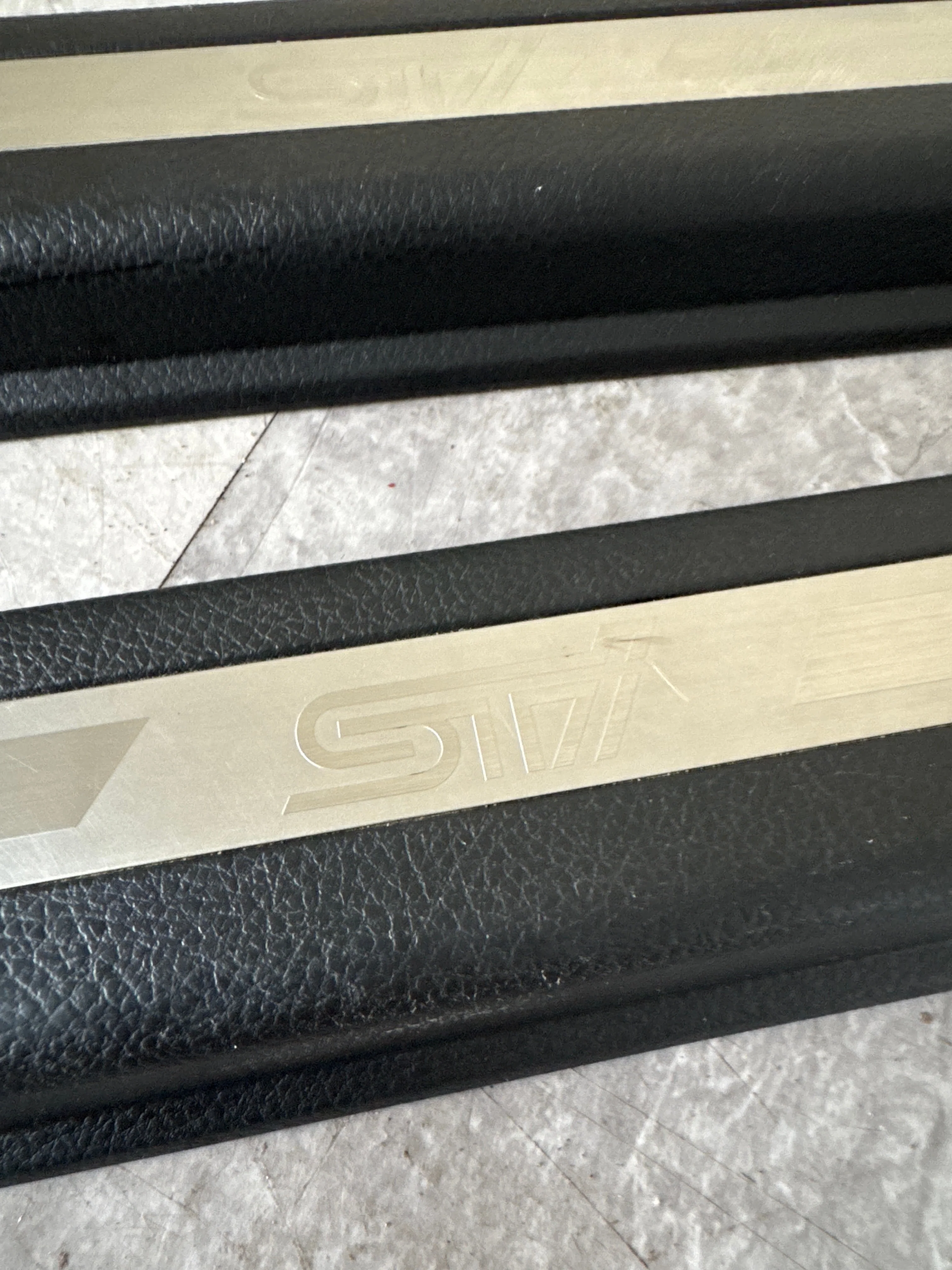 2015-2021 Subaru WRX STi Front OEM Door Sill Trim Set J3 - Image 2