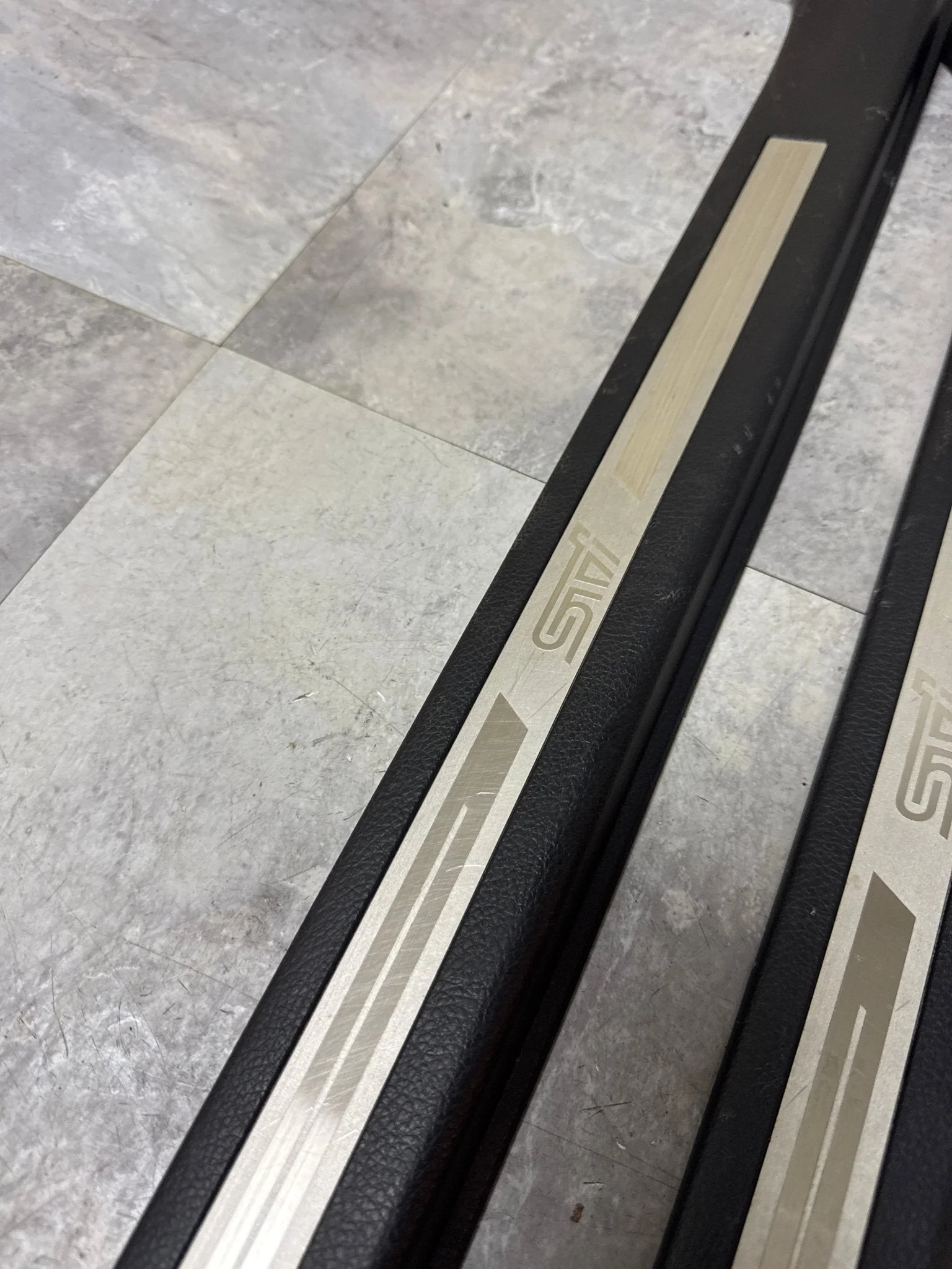 2015-2021 Subaru WRX STi Front OEM Door Sill Trim Set (2) J3 - Image 5