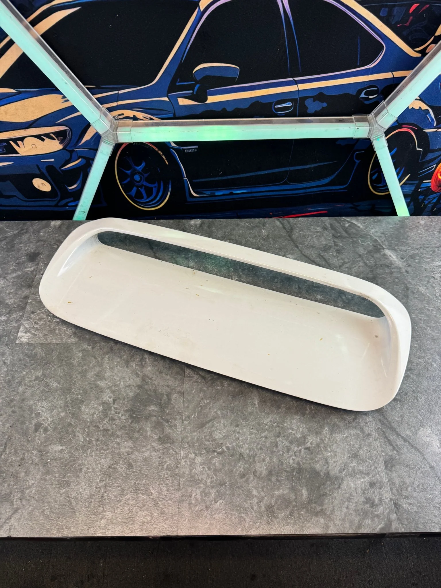 2015-2021 Subaru WRX STI OEM Hood Scoop White Vent Genuine Assembly Crystal White Pearl H2