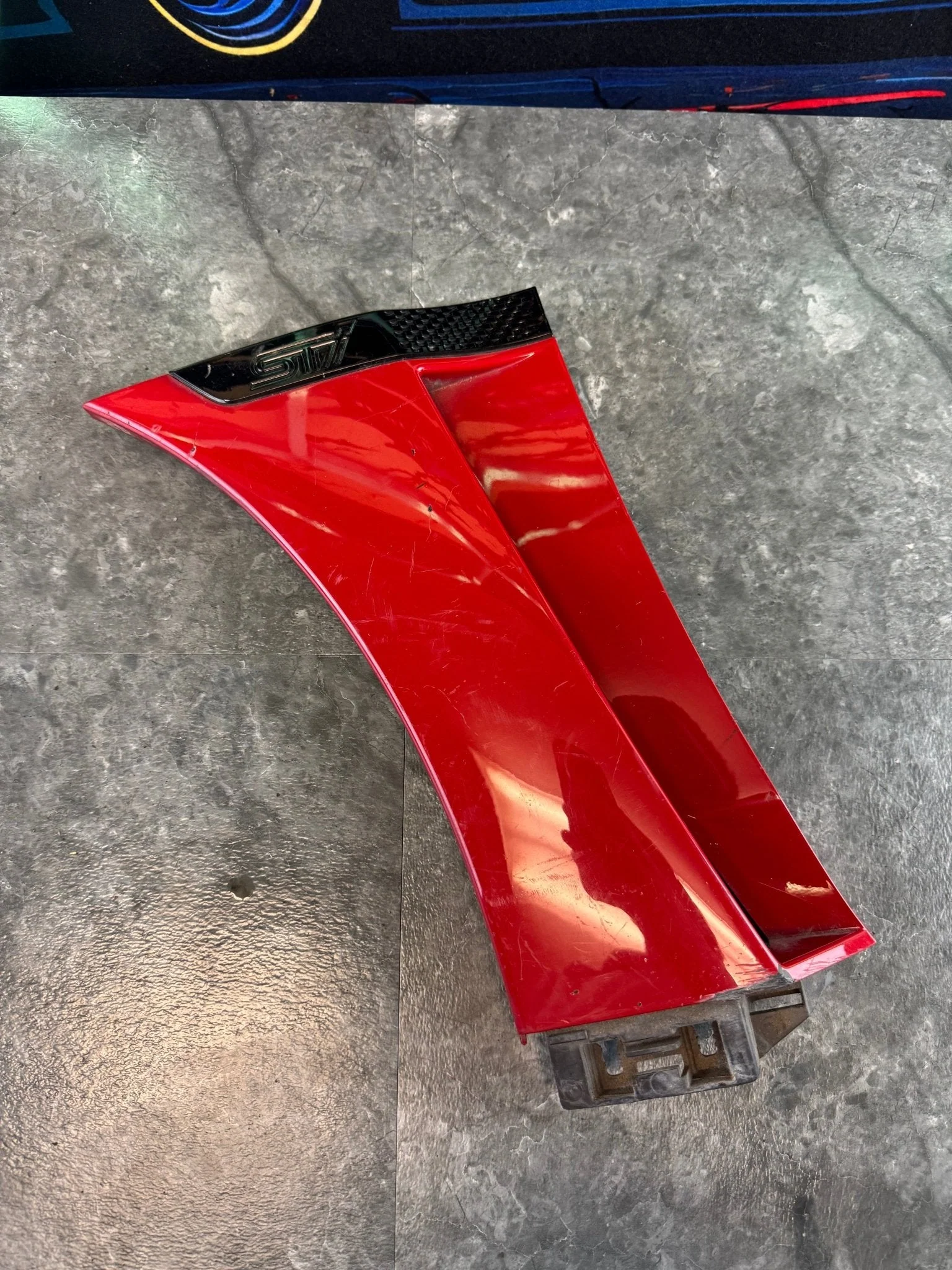 2015-2021 Subaru WRX STi OEM Left LH Fender Molding (C7P Lightning Red) J3