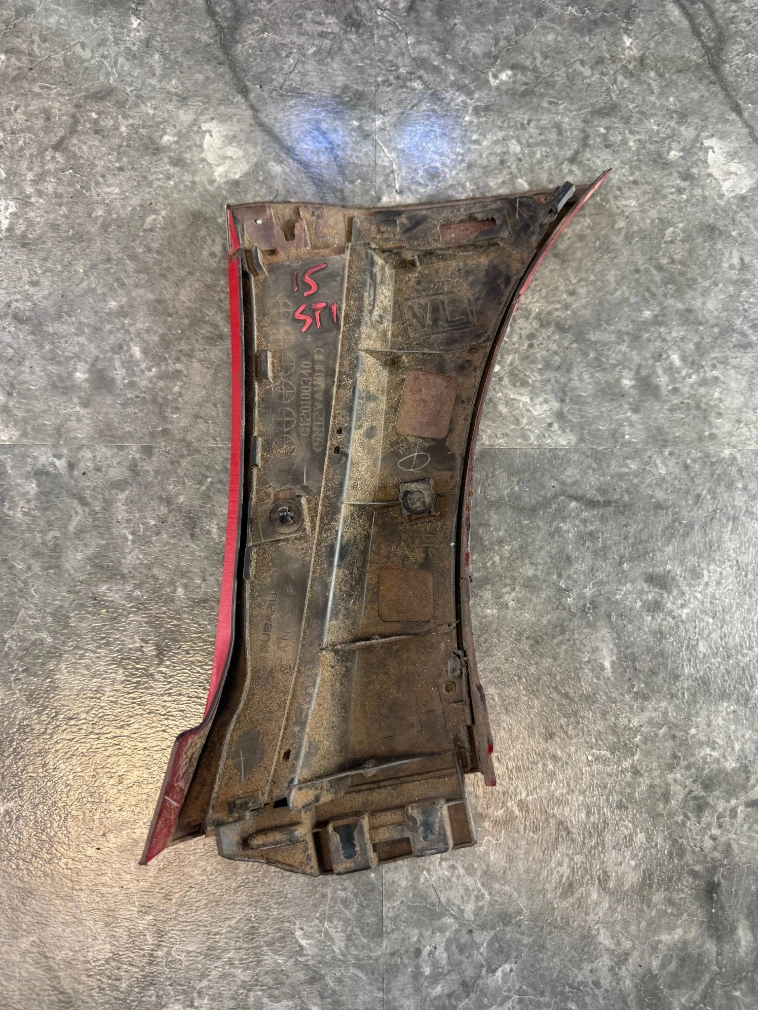 2015-2021 Subaru WRX STi OEM Left LH Fender Molding (C7P Lightning Red) J3 - Image 3