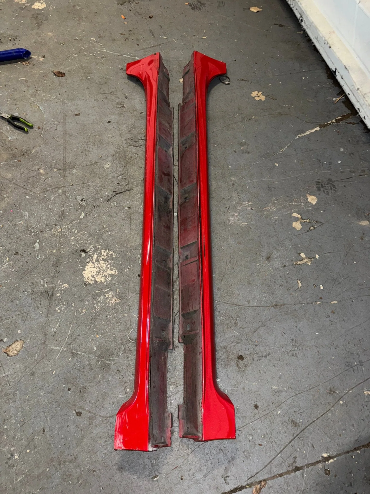 2015-2021 Subaru WRX STi OEM Side Skirts Lightning Red C7P Color