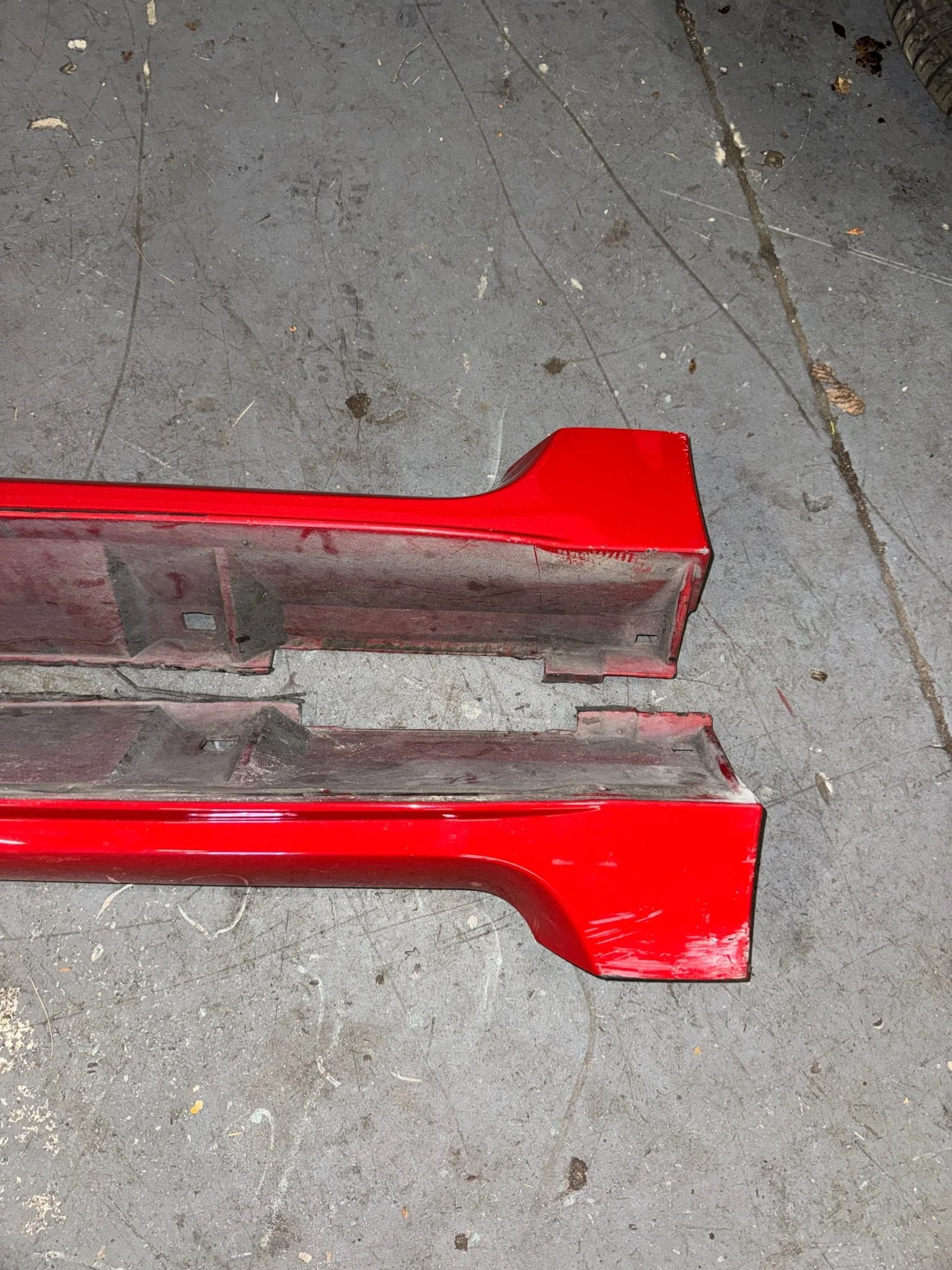 2015-2021 Subaru WRX STi OEM Side Skirts Lightning Red C7P Color - Image 2
