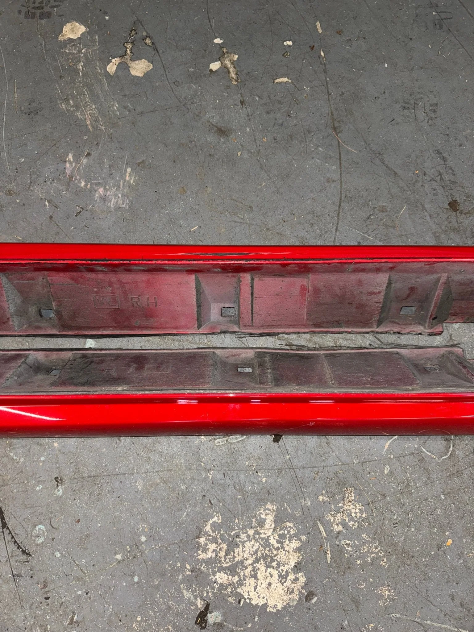 2015-2021 Subaru WRX STi OEM Side Skirts Lightning Red C7P Color - Image 3