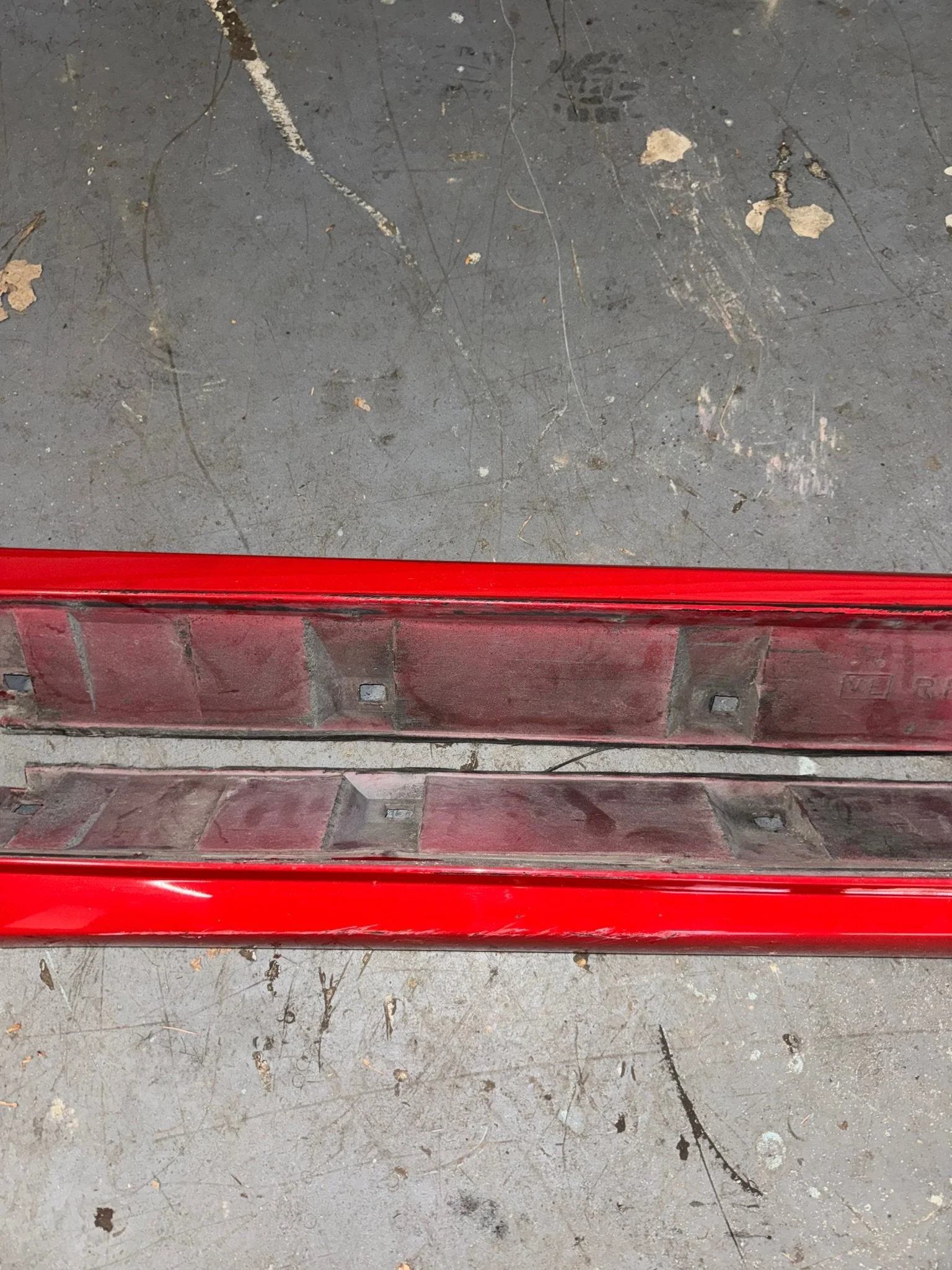 2015-2021 Subaru WRX STi OEM Side Skirts Lightning Red C7P Color - Image 4
