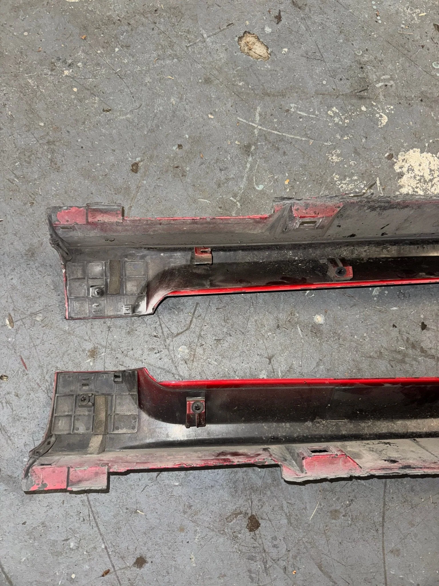 2015-2021 Subaru WRX STi OEM Side Skirts Lightning Red C7P Color - Image 6