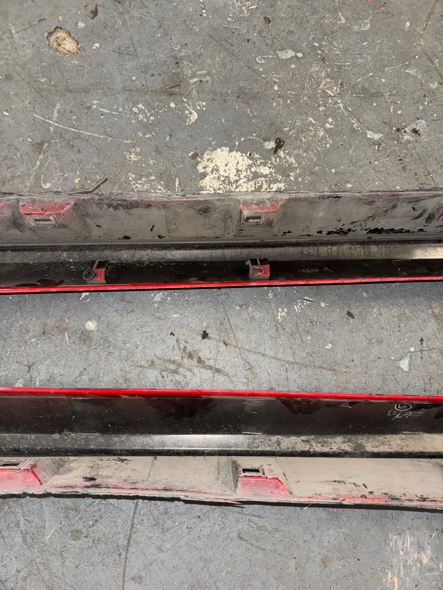 2015-2021 Subaru WRX STi OEM Side Skirts Lightning Red C7P Color - Image 7