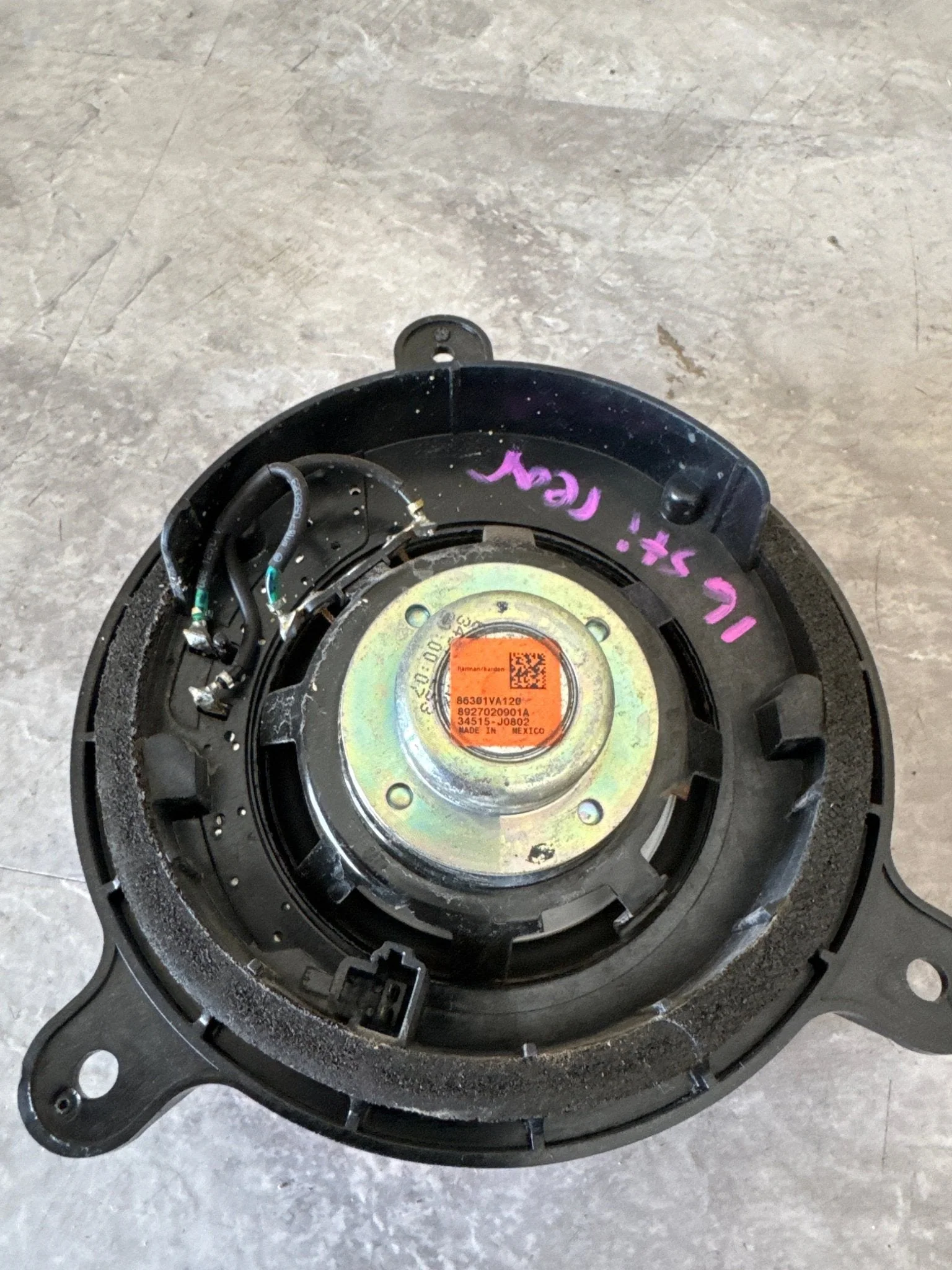 2015-2021 Subaru WRX STi Rear OEM Door Speaker (2) J2 - Image 4