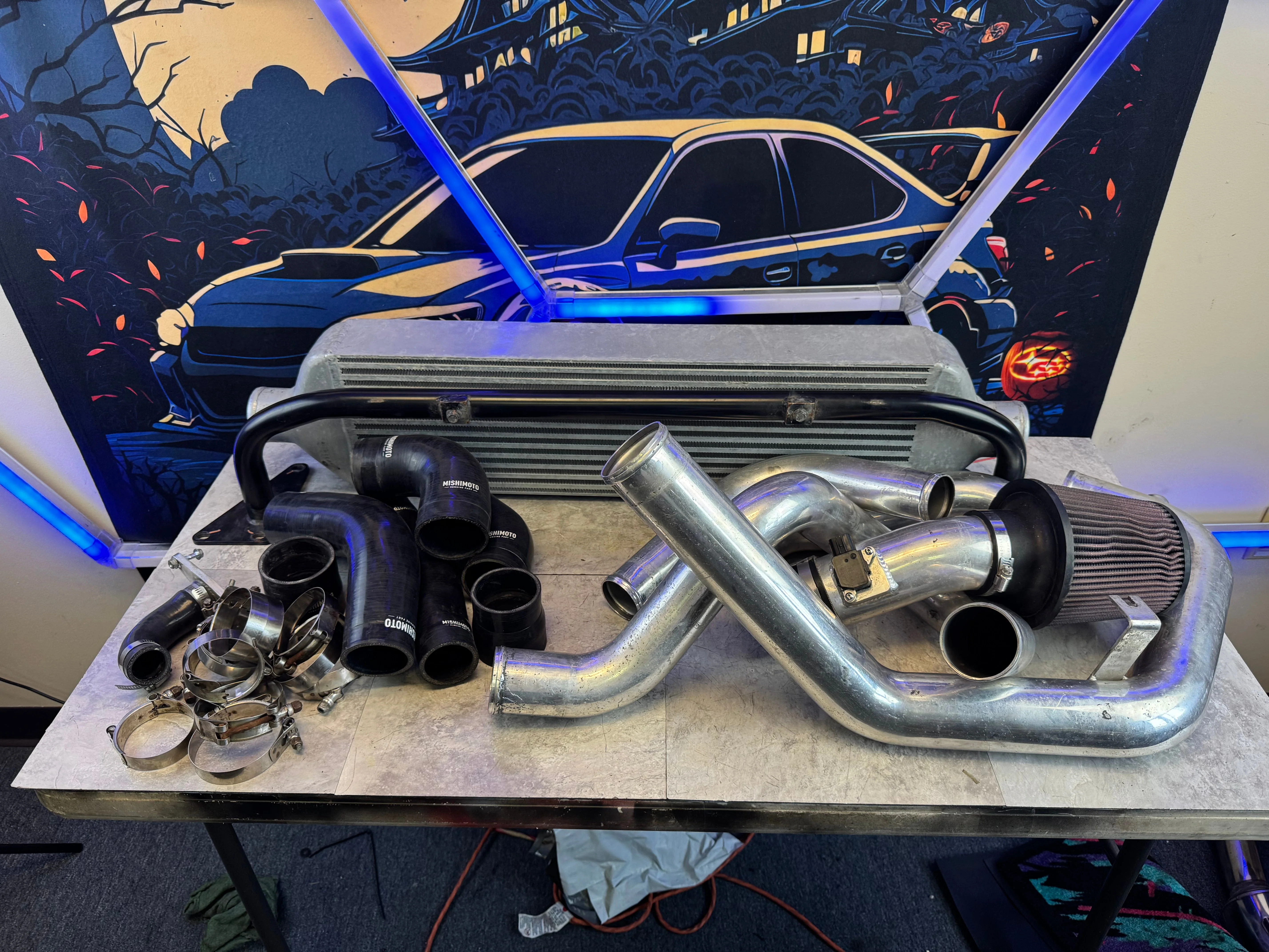 2015-2021 WRX STi Mishimoto Front Mount Intercooler Kit With Speed Density Bung With Air Intake 2.5Core / O4
