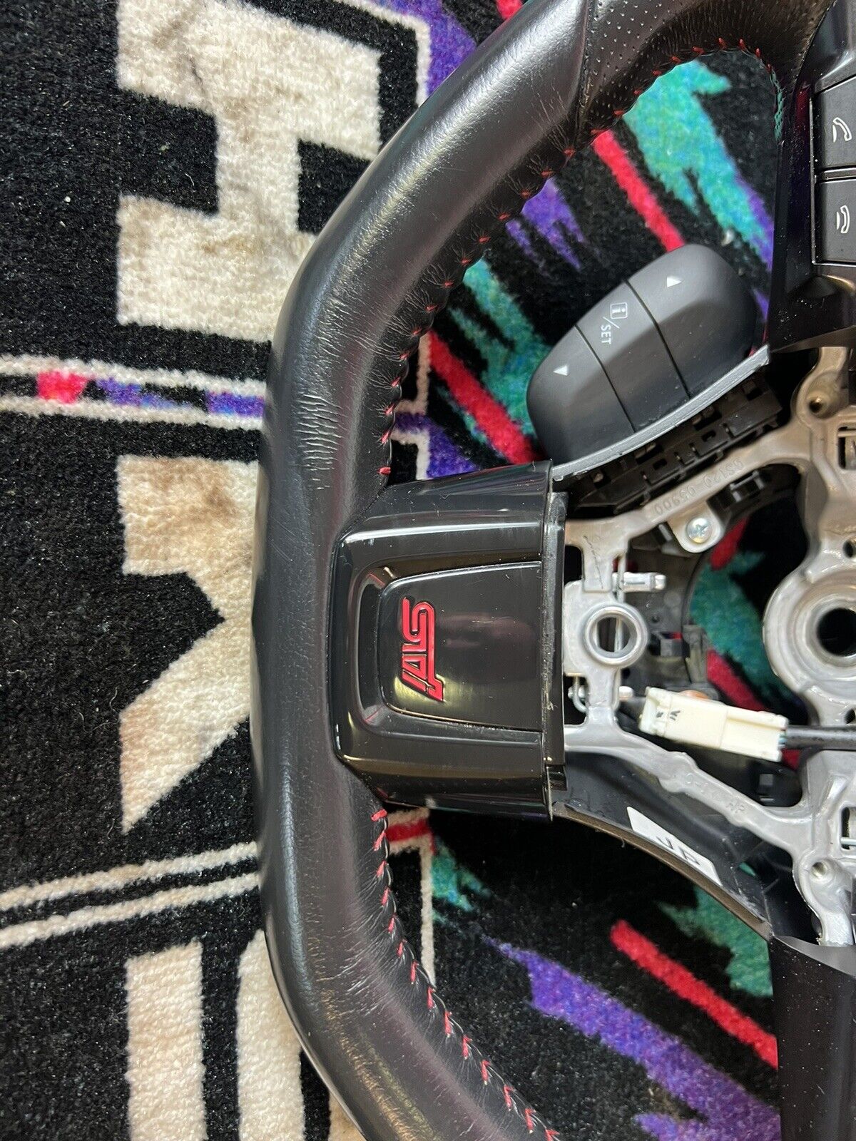 2018 Subaru WRX STi Steering Wheel Assembly FLAT Bottom Black Leather ( ) - Image 7