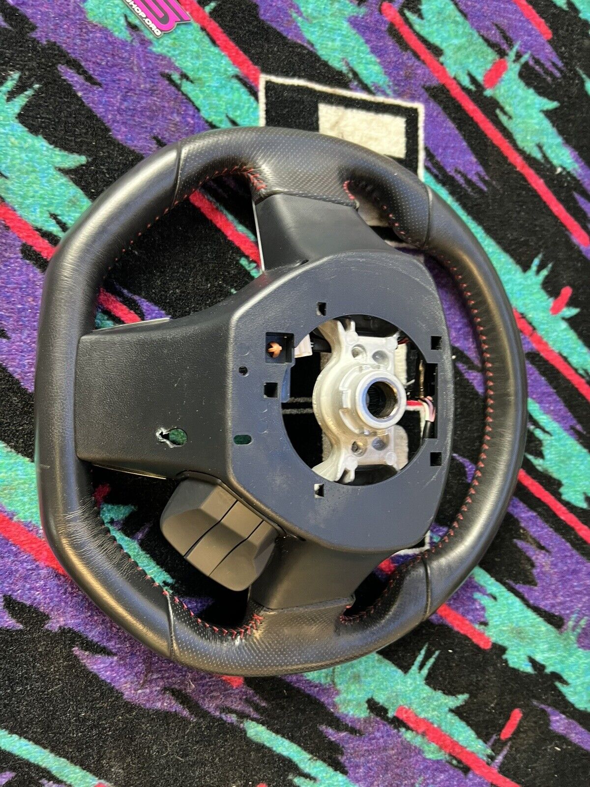 2018 Subaru WRX STi Steering Wheel Assembly FLAT Bottom Black Leather ( ) - Image 9