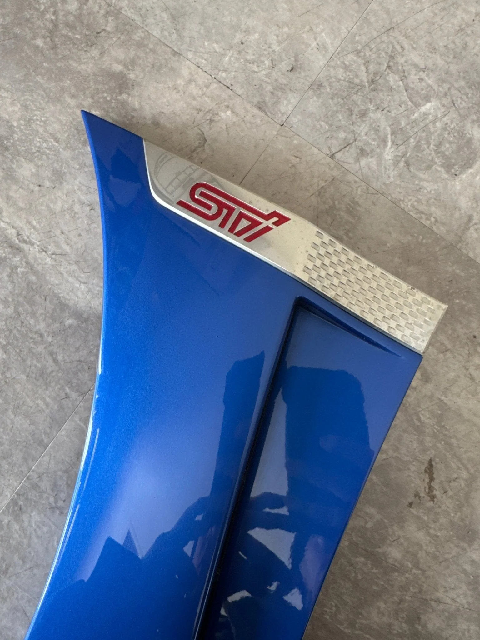 2019-2021 Subaru WRX STi Left OEM LH Fender Molding (K7X Blue) WRB J3 - Image 2