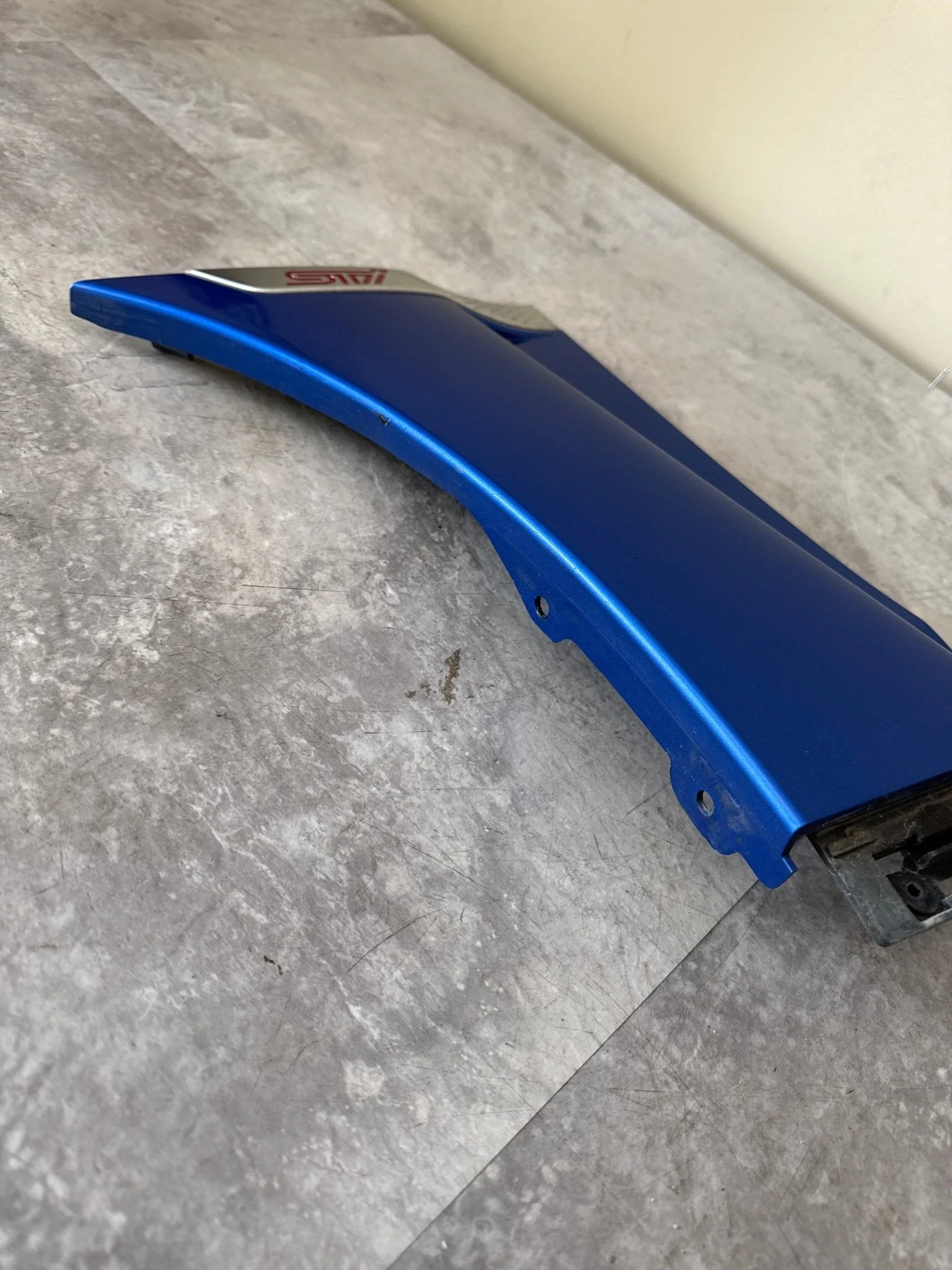 2019-2021 Subaru WRX STi Left OEM LH Fender Molding (K7X Blue) WRB J3 - Image 4