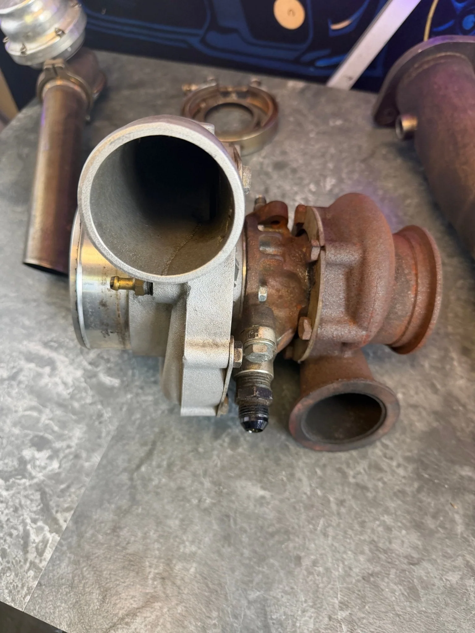 700hp Subaru STi Rotated Turbo Kit AMS PTE 6262 Billet Ball Bearing TiAL EWG 44mm - Image 9