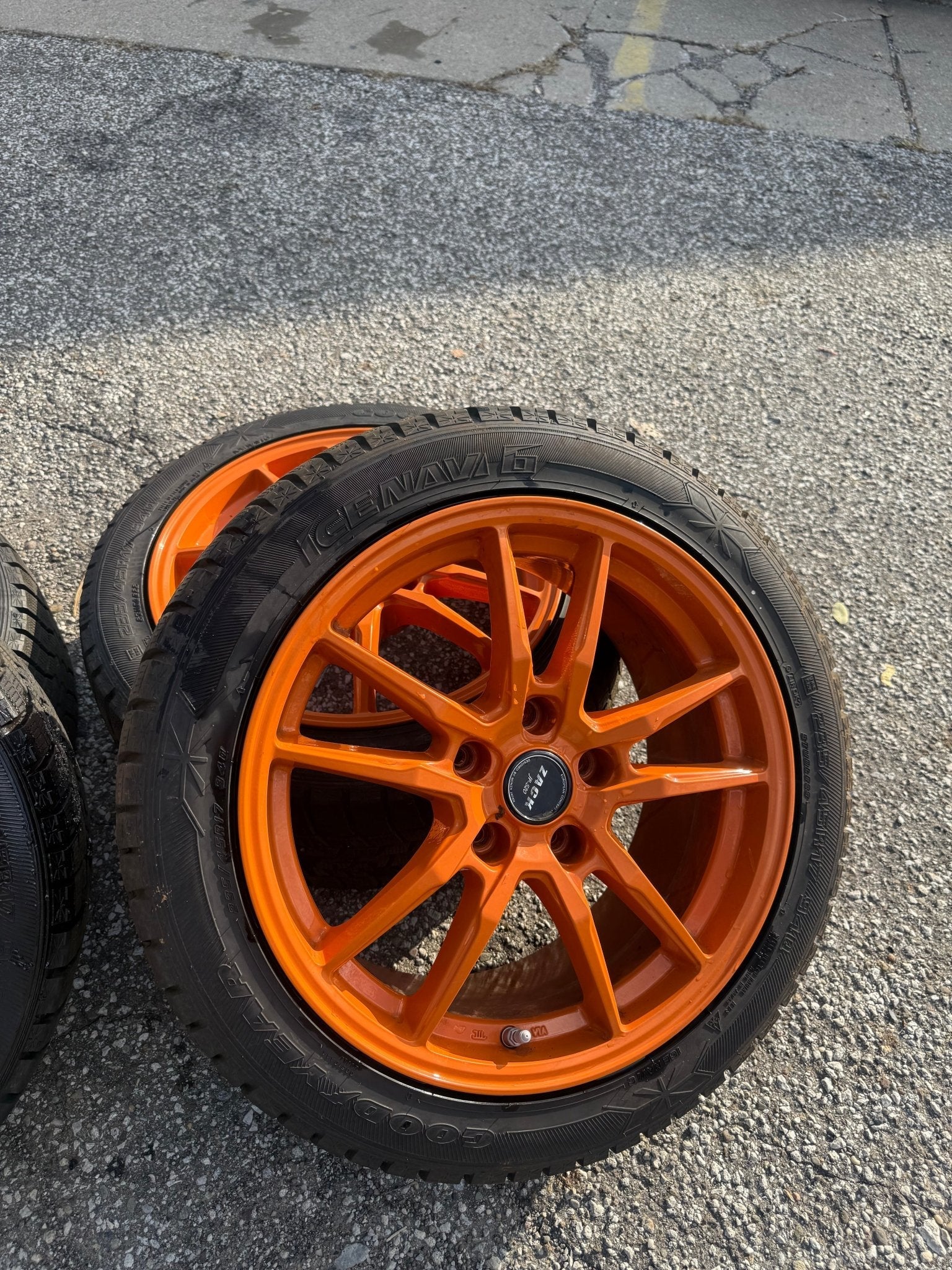 2005-2017 Subaru STi Aftermarket Zack JP 520 Aluminum Wheels Clears Brembos Snow Tires Installed 5x114 - Image 11