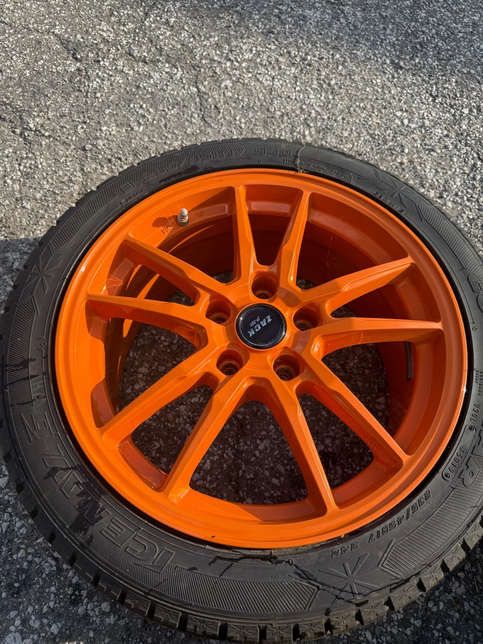 2005-2017 Subaru STi Aftermarket Zack JP 520 Aluminum Wheels Clears Brembos Snow Tires Installed 5x114 - Image 12