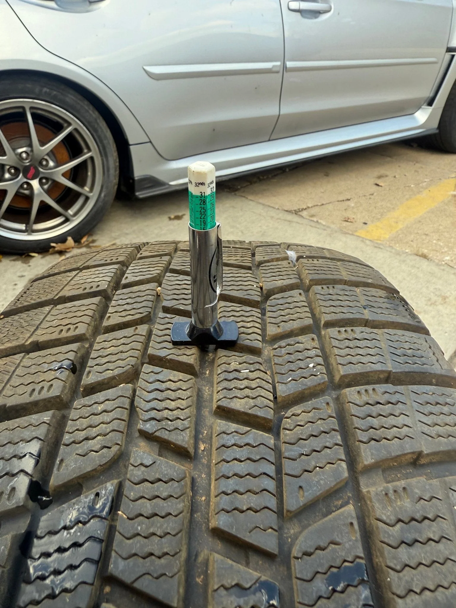 2005-2017 Subaru STi Aftermarket Zack JP 520 Aluminum Wheels Clears Brembos Snow Tires Installed 5x114 - Image 7