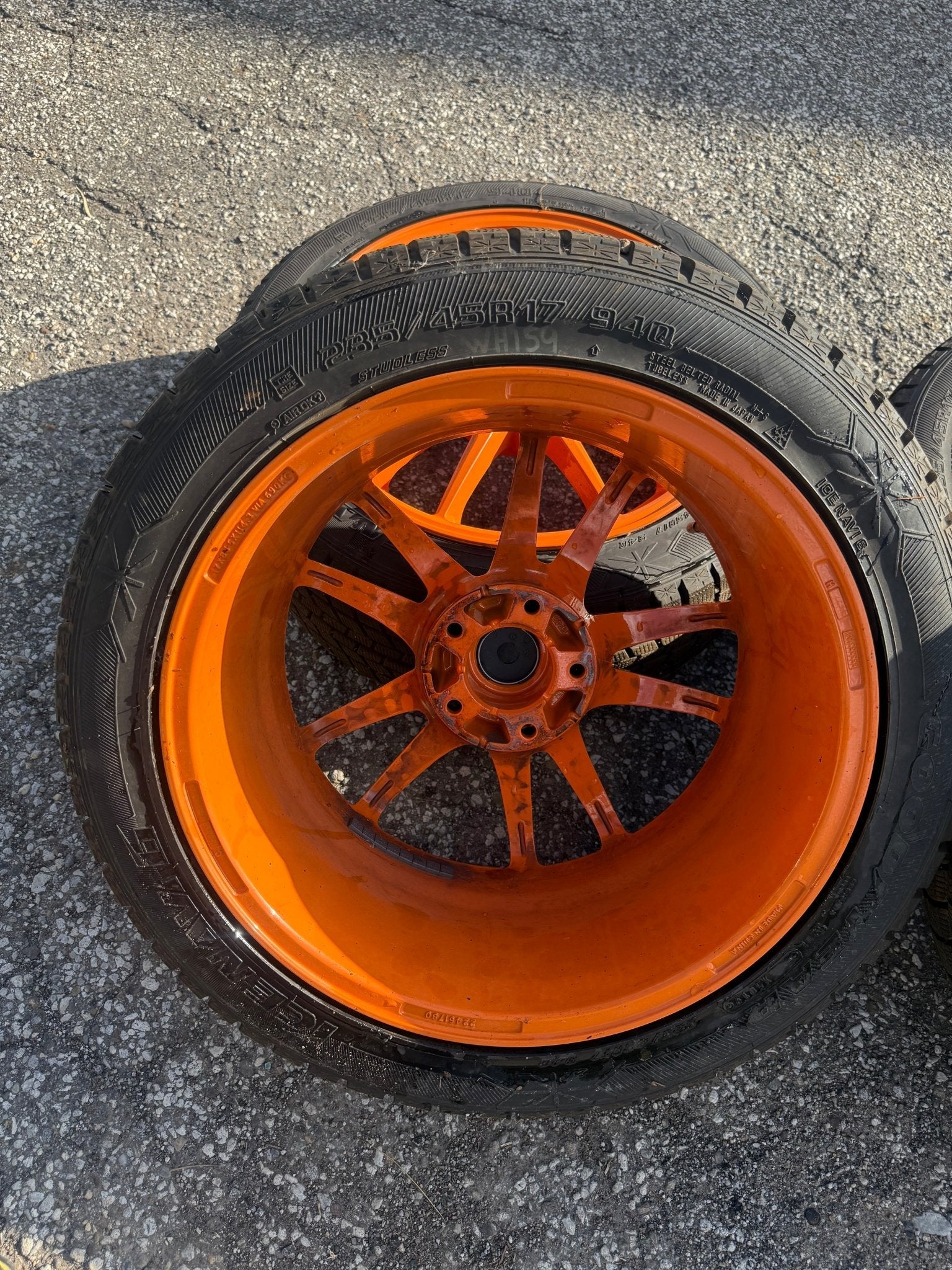2005-2017 Subaru STi Aftermarket Zack JP 520 Aluminum Wheels Clears Brembos Snow Tires Installed 5x114 - Image 8
