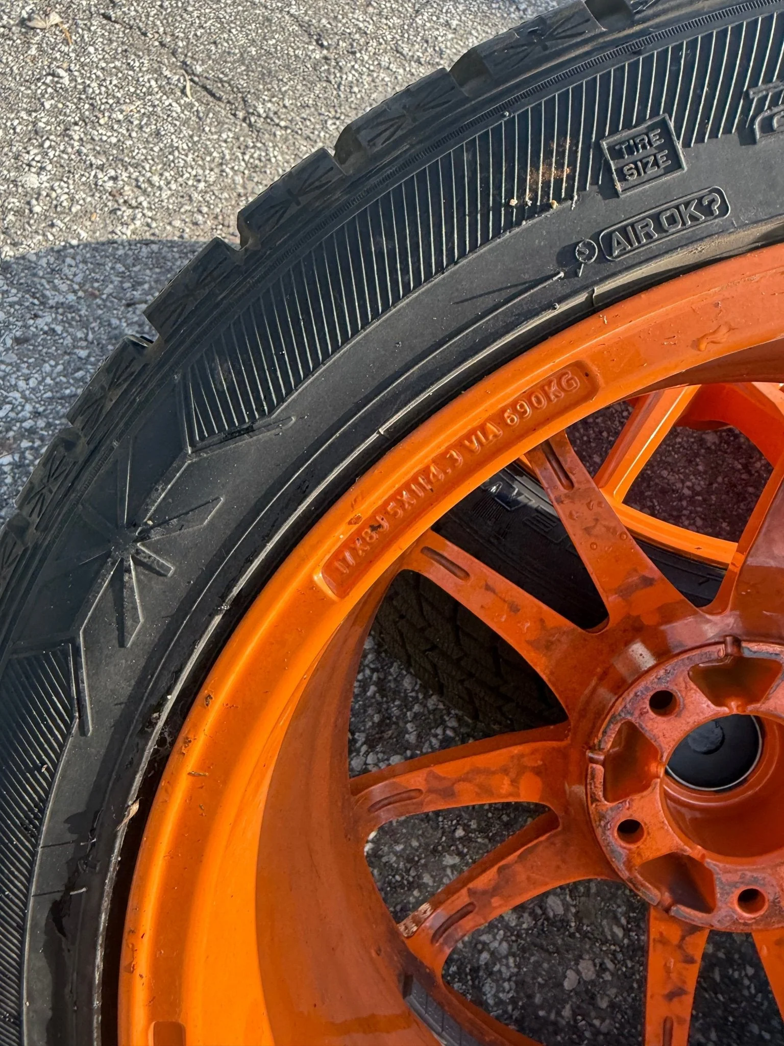 2005-2017 Subaru STi Aftermarket Zack JP 520 Aluminum Wheels Clears Brembos Snow Tires Installed 5x114 - Image 9