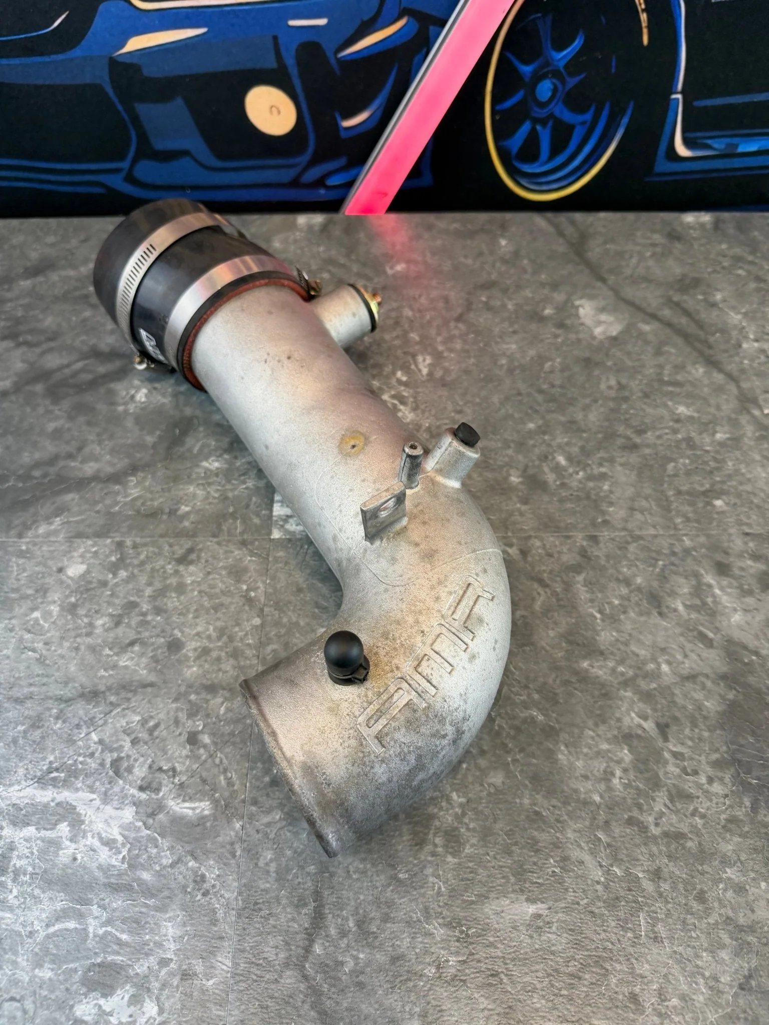 AMR Hard Cast Turbo Inlet for Subaru STi WRX 3” Offset Coupler EJ257 - Image 3