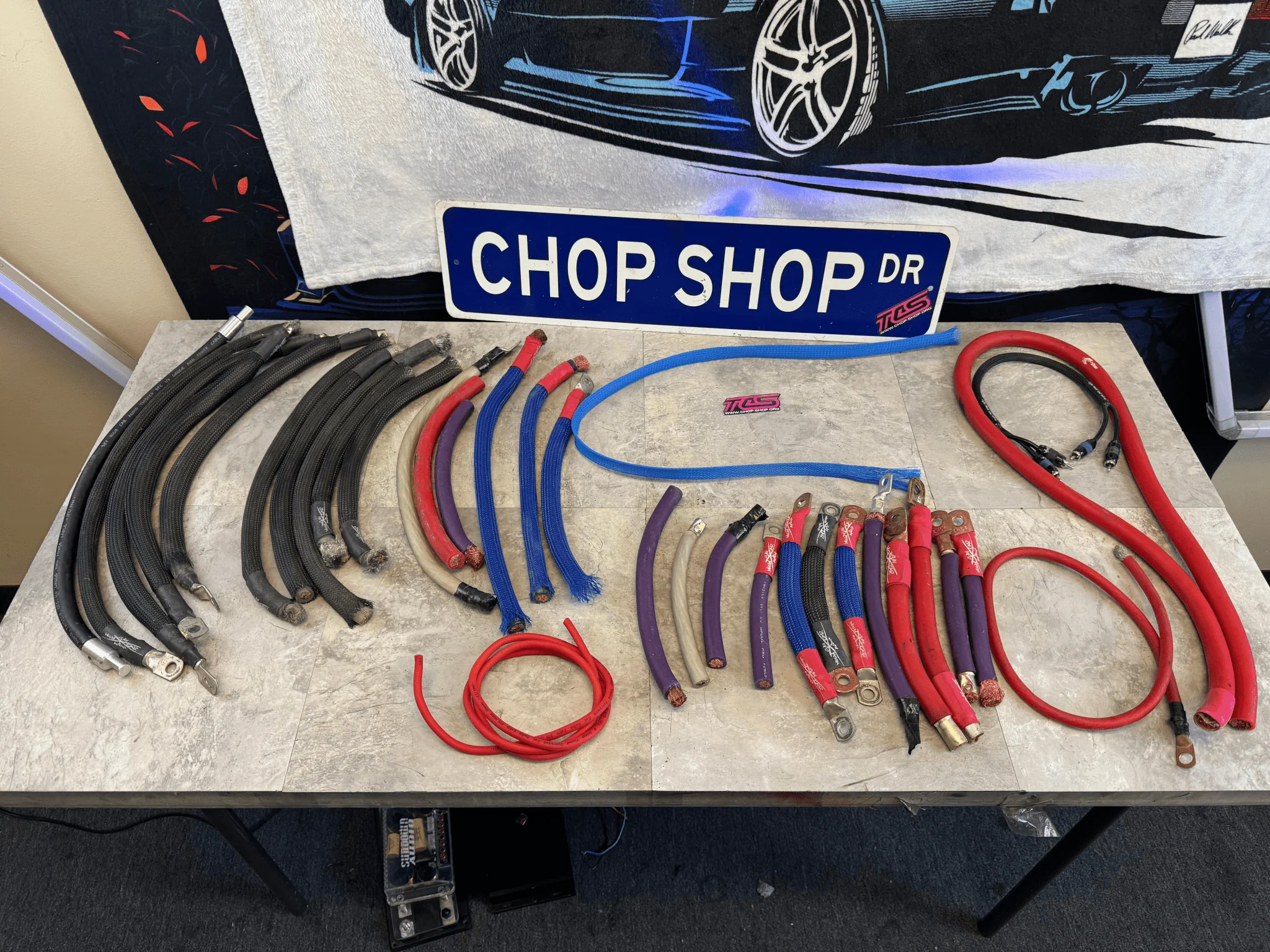 Assorted Miscellaneous 1/0 Gauge Wire Car Audio Wiring Bundle B5