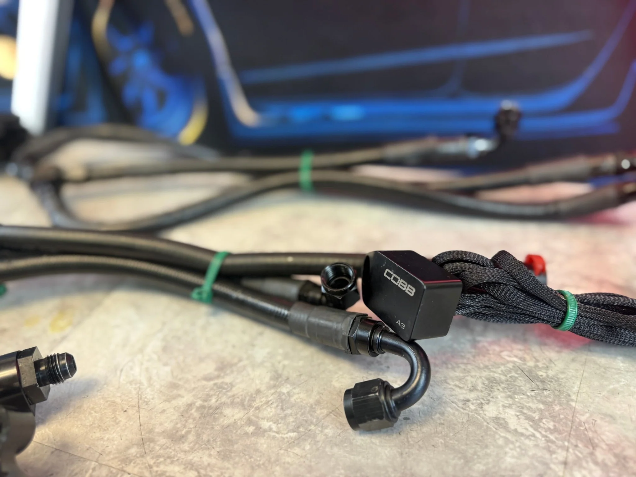 BOLT ON fuel kit for 08-21 Subaru STi 08-14 wrx IAG PTFE e85 fuel lines , IAG rails , Cobb flex fuel kit & areomotive regulator - Image 16
