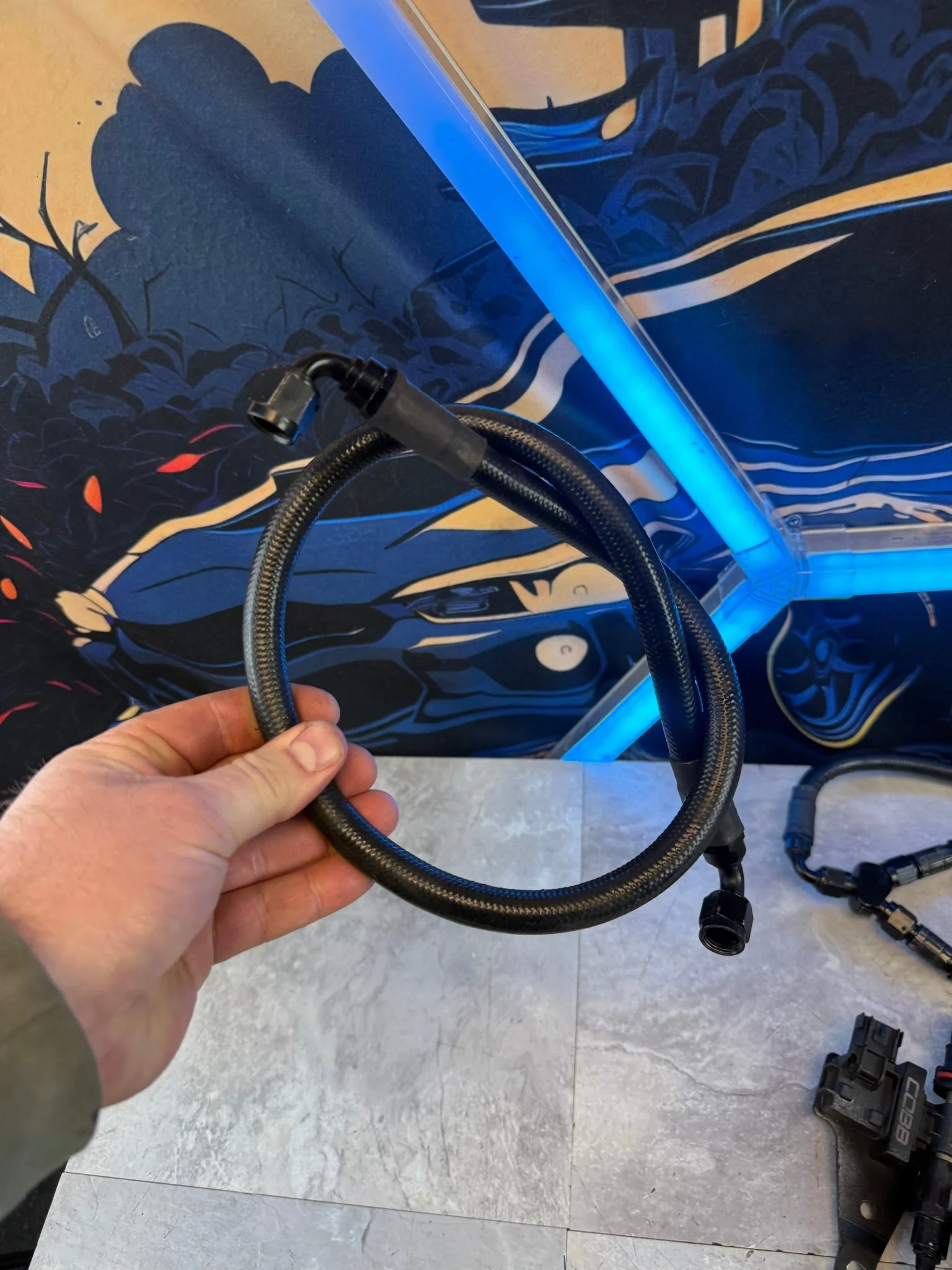 BOLT ON fuel kit for 08-21 Subaru STi 08-14 wrx IAG PTFE e85 fuel lines , IAG rails , Cobb flex fuel kit & areomotive regulator - Image 3