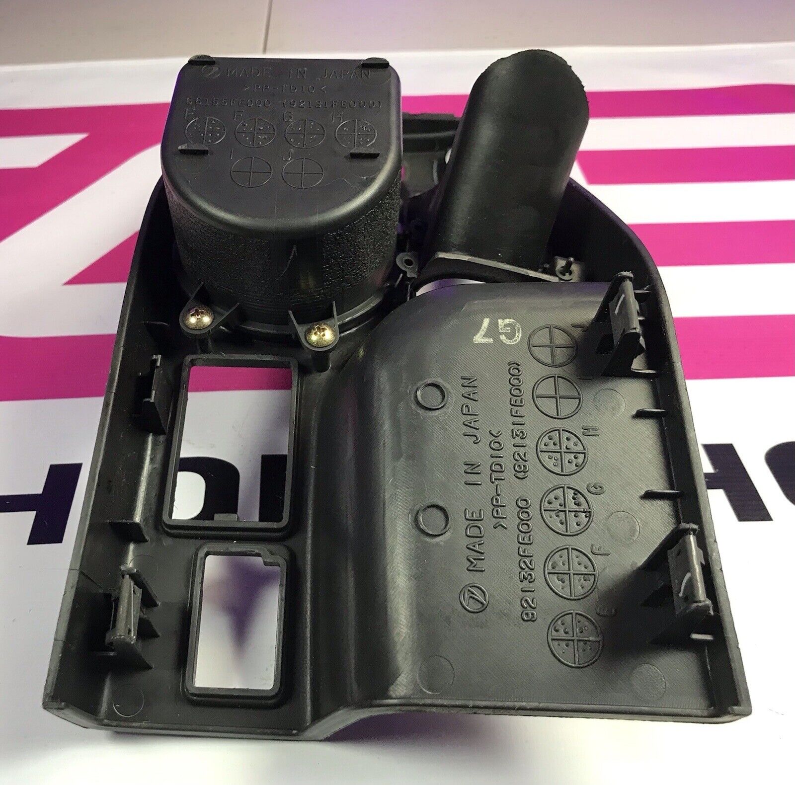2002-2004 Subaru Impreza STi Center Console E Brake Cup Holder Trim - Image 4