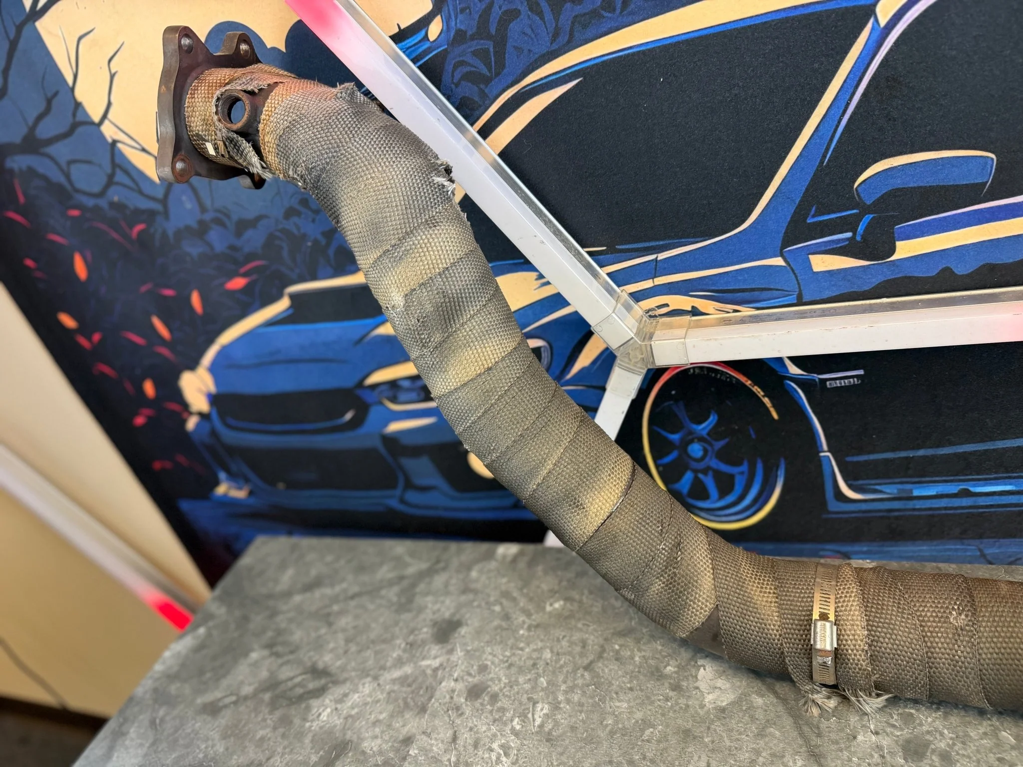 CNT exhaust downpip3 Subaru STi & wrx 08-21 08-14 ej255 ej257 ( 2nd o2 bung for AFR gauge ) - Image 5