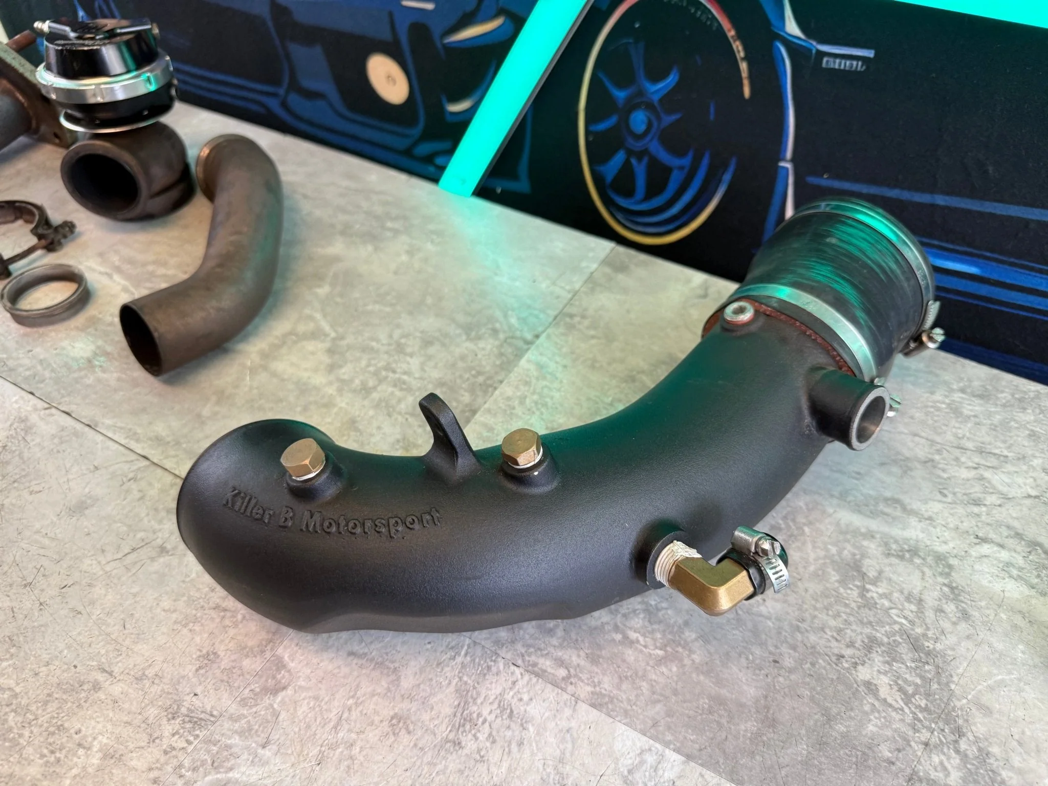 2002-2007 Subaru WRX 2004-2021 Subaru STi Killer B Cast Aluminum Turbo Inlet Kit N3 - Image 5
