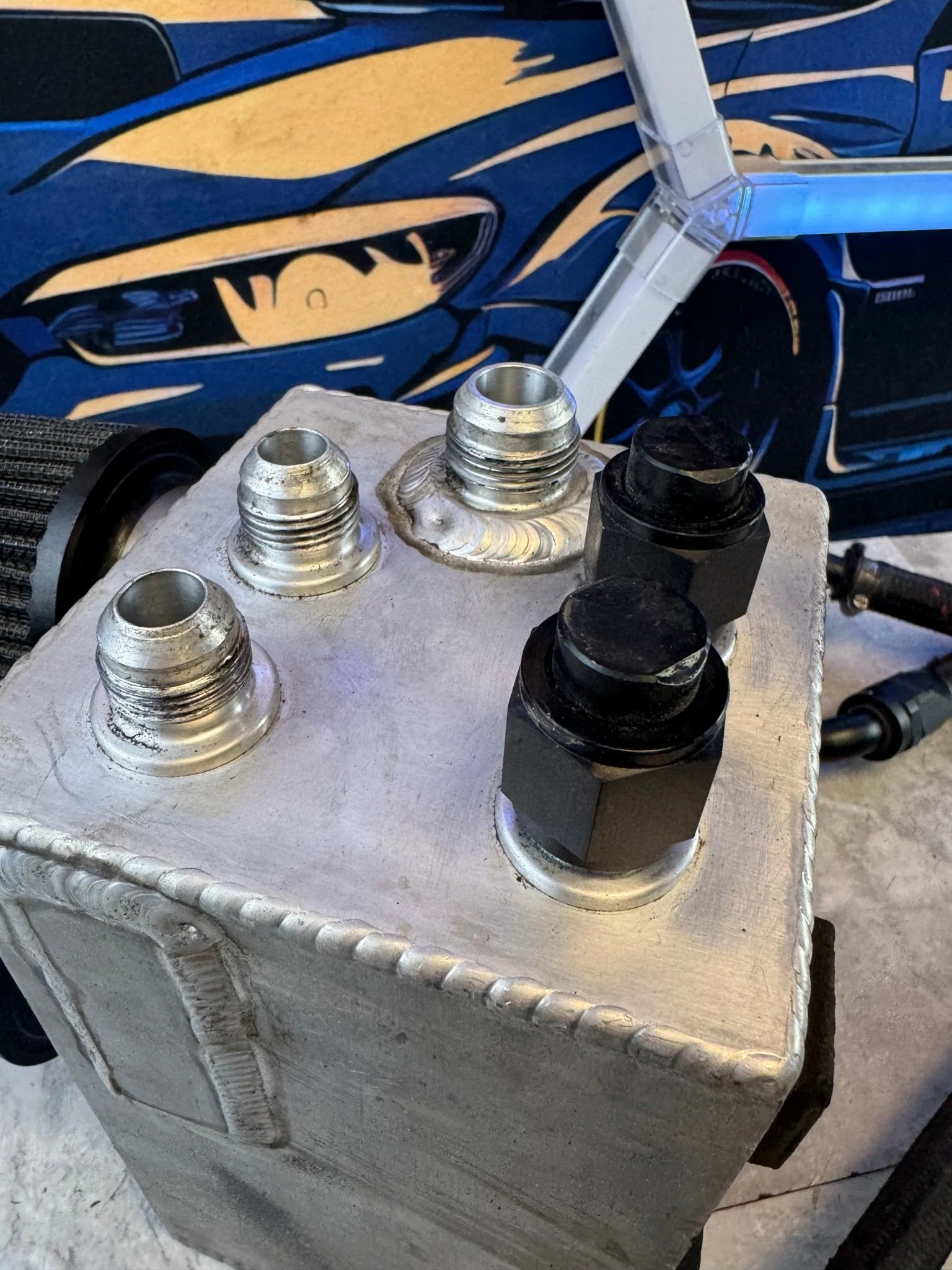 Custom PCV System Oil Catch Can Braided Lines Fittings - Image 6