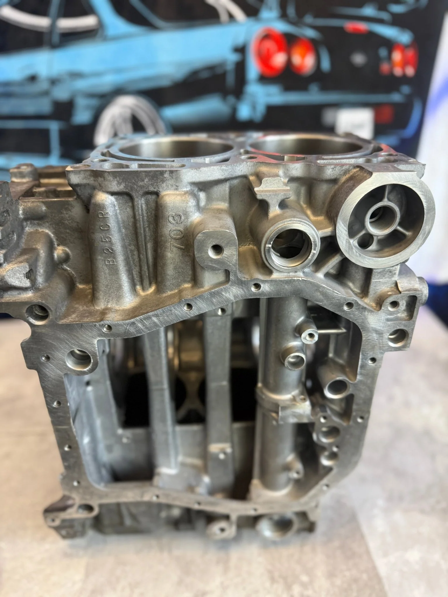 EJ257 engine short block case halves 99.75 mm bored machined honed decked Subaru STi & wrx